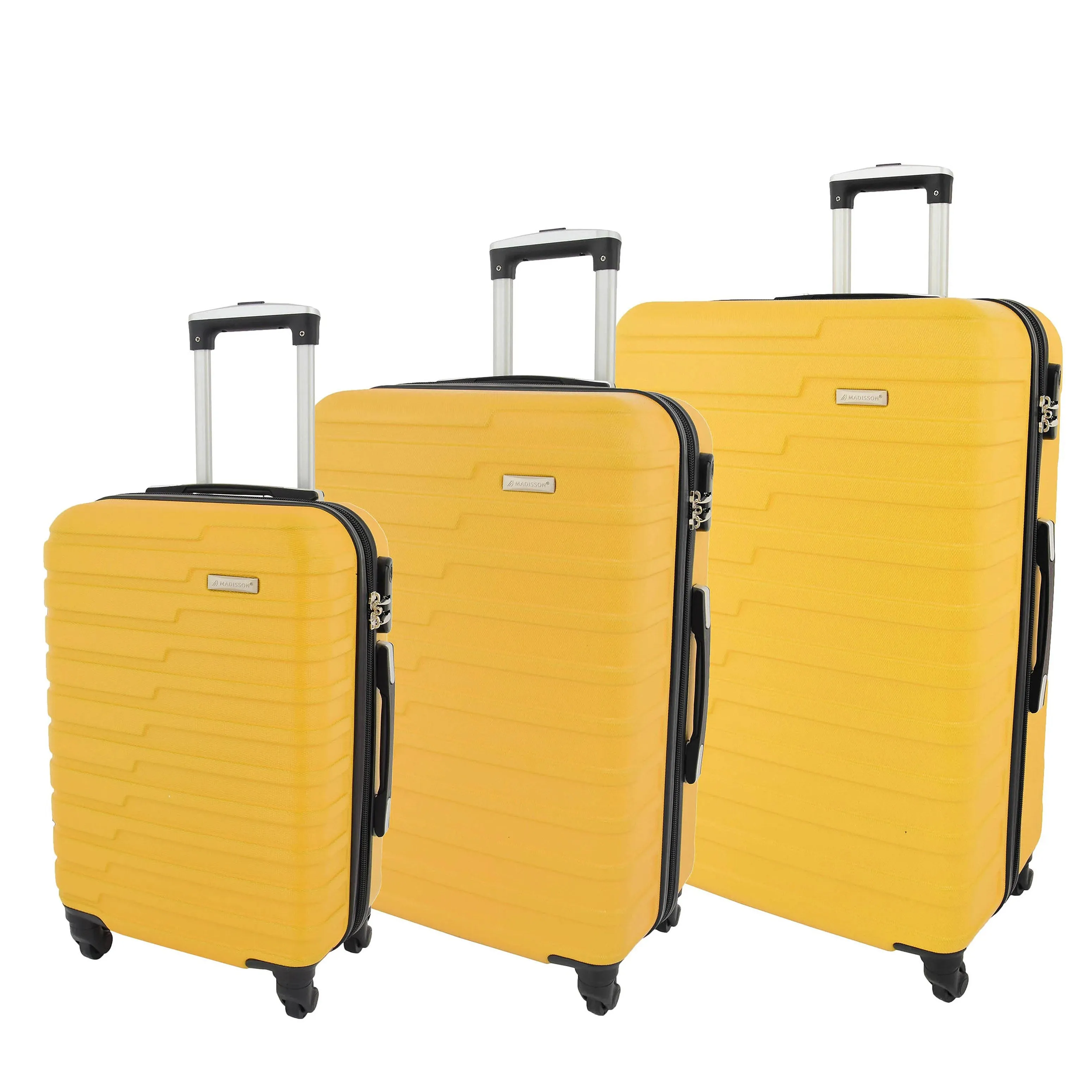 DR538 Digit Lock Hard Shell Four Wheel Luggage Yellow