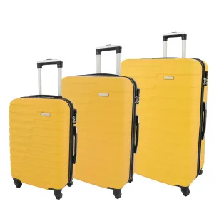 DR538 Digit Lock Hard Shell Four Wheel Luggage Yellow