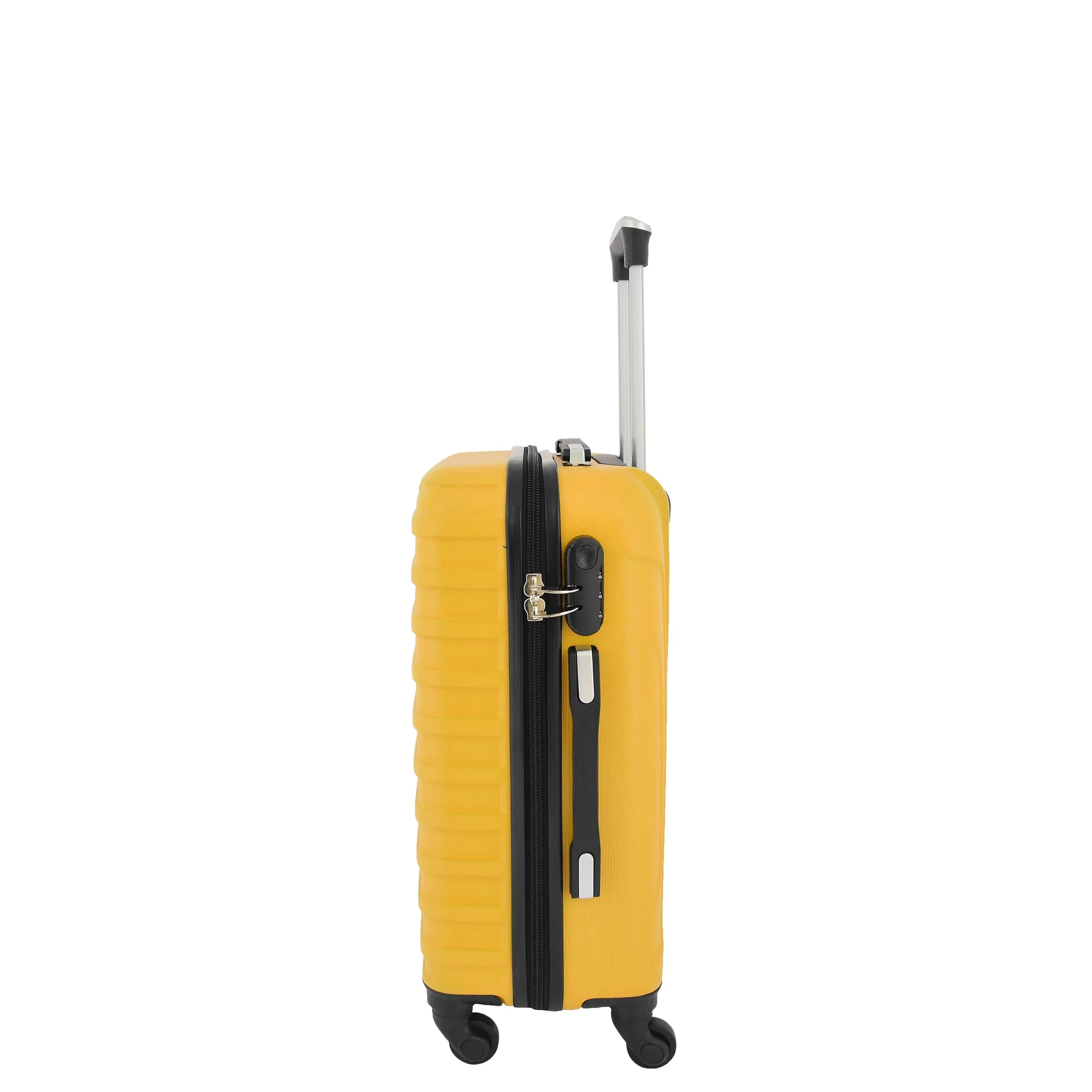 DR538 Digit Lock Hard Shell Four Wheel Luggage Yellow