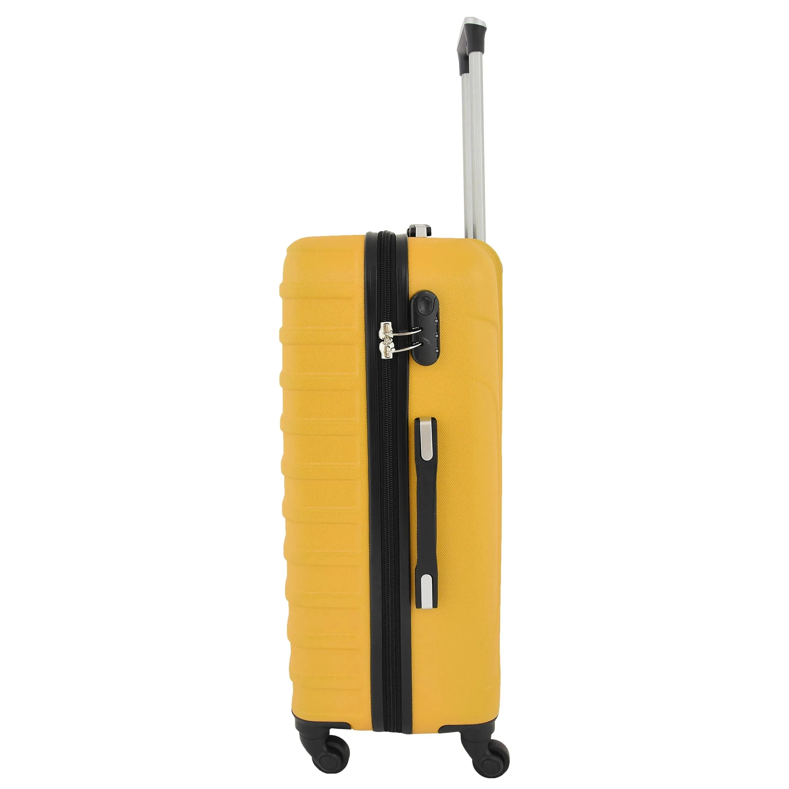 DR538 Digit Lock Hard Shell Four Wheel Luggage Yellow