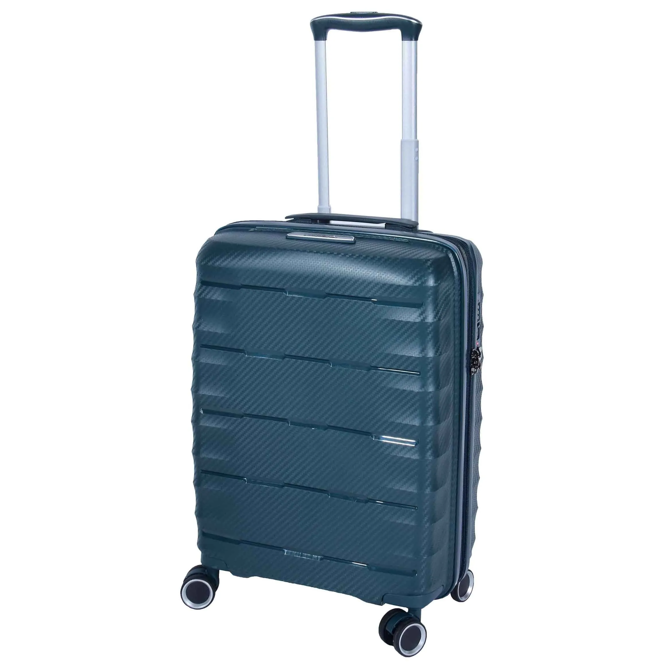 DR541 Expandable ABS Luggage With 8 Wheels Green