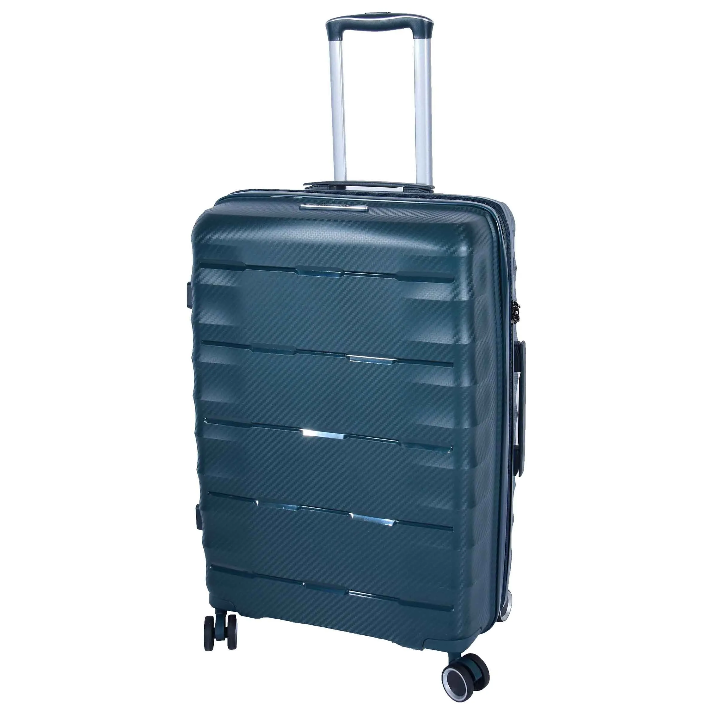 DR541 Expandable ABS Luggage With 8 Wheels Green