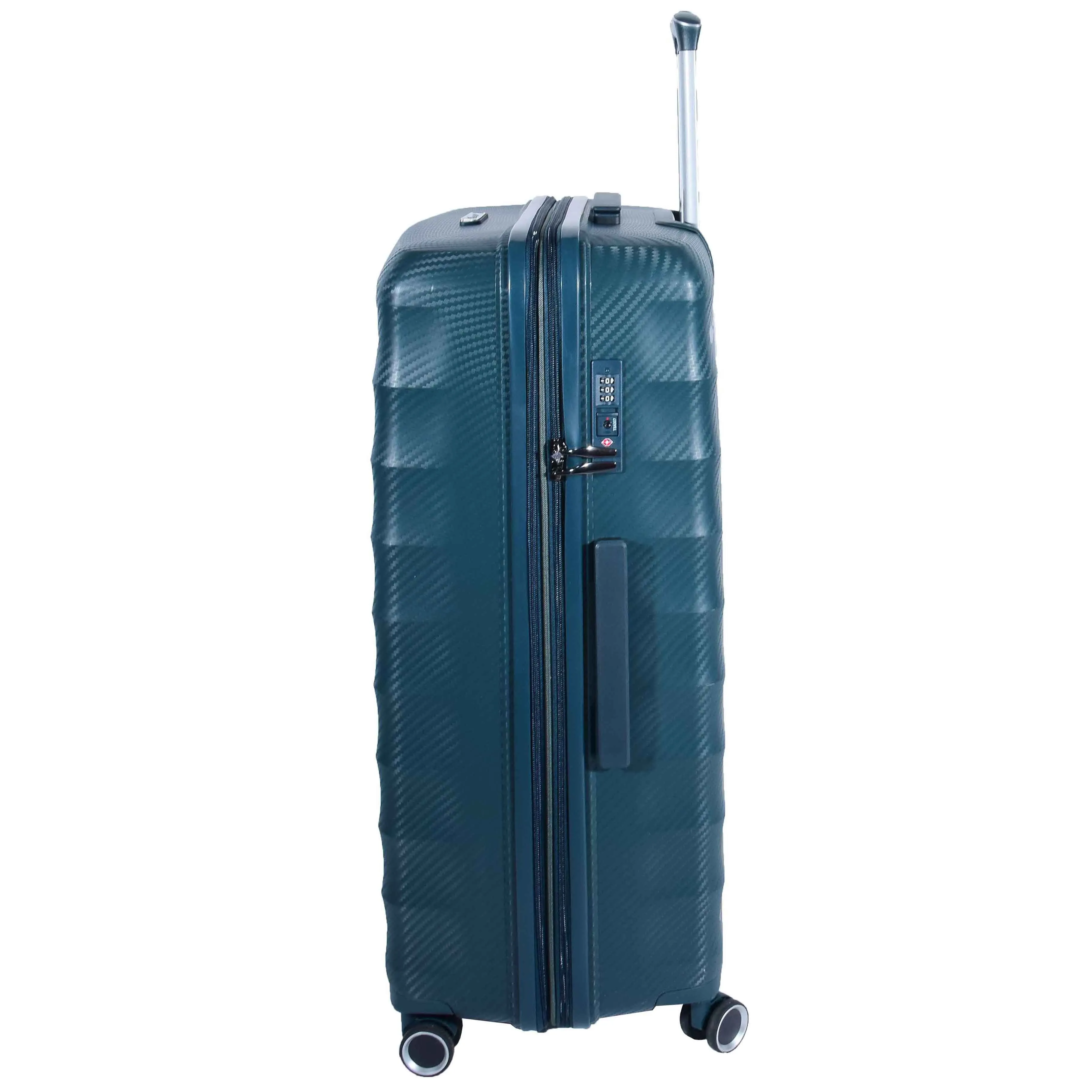 DR541 Expandable ABS Luggage With 8 Wheels Green