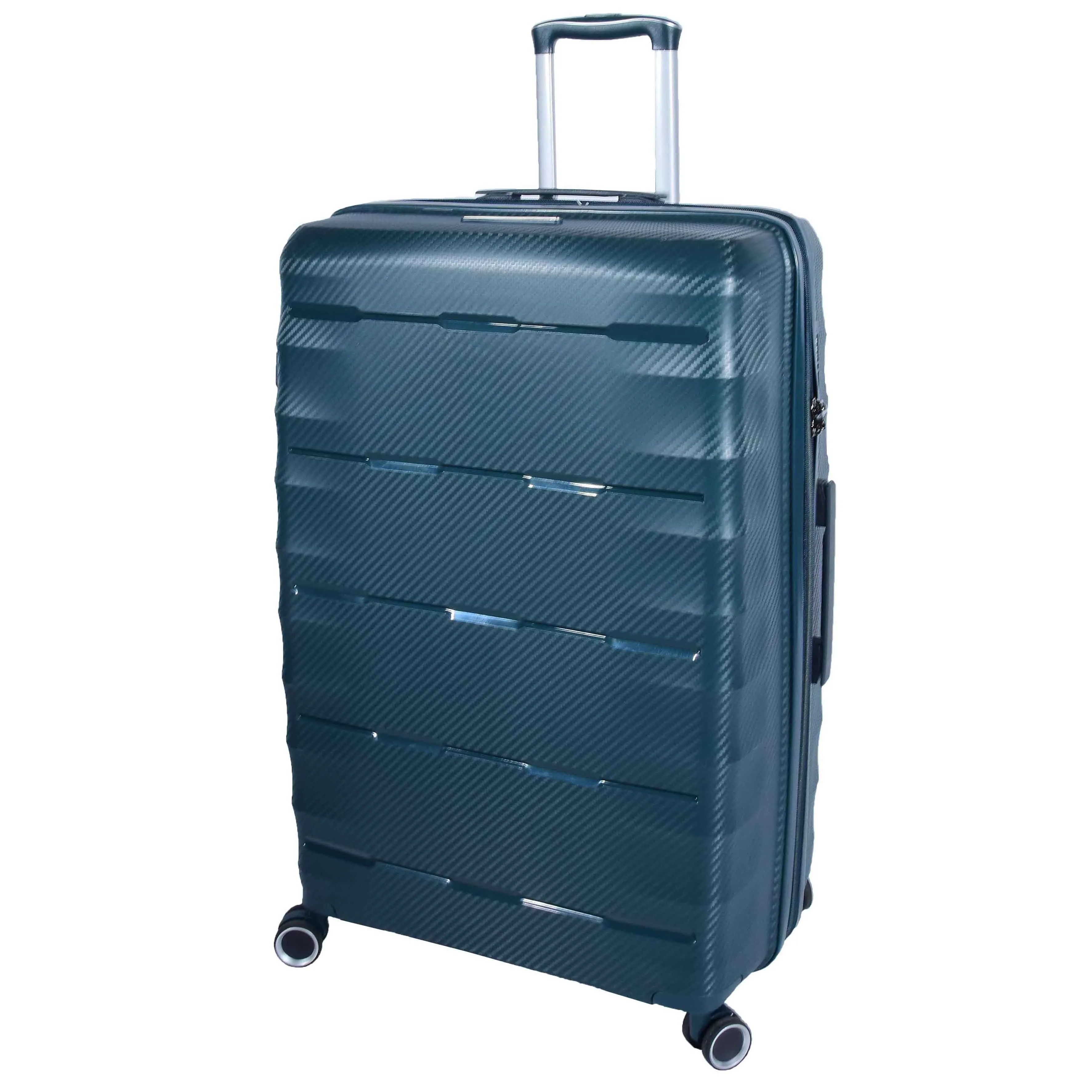 DR541 Expandable ABS Luggage With 8 Wheels Green