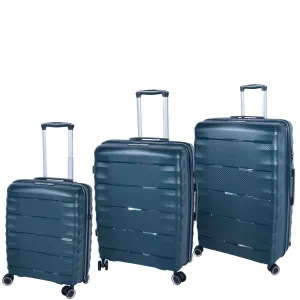 DR541 Expandable ABS Luggage With 8 Wheels Green