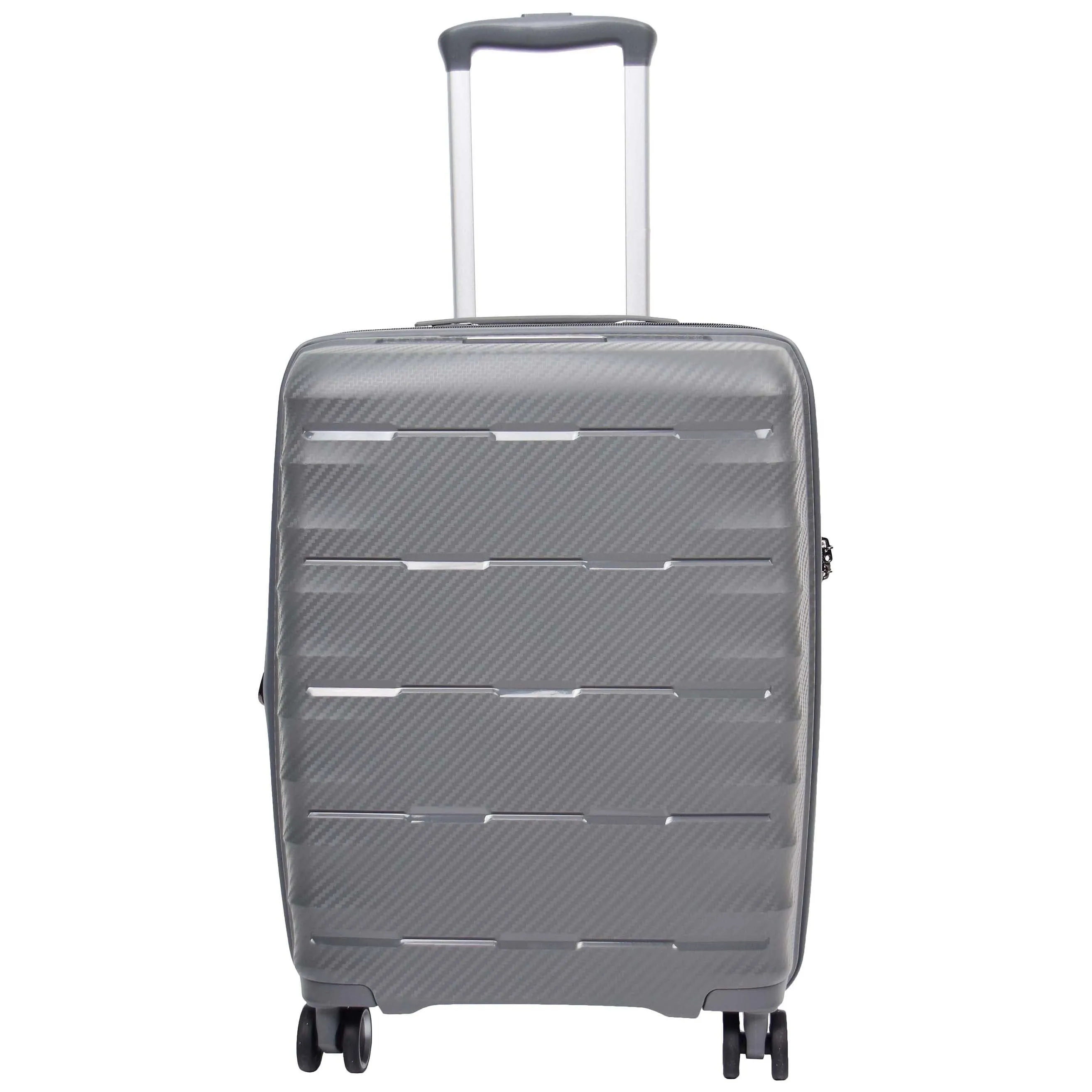 DR541 Expandable ABS Luggage With 8 Wheels Grey