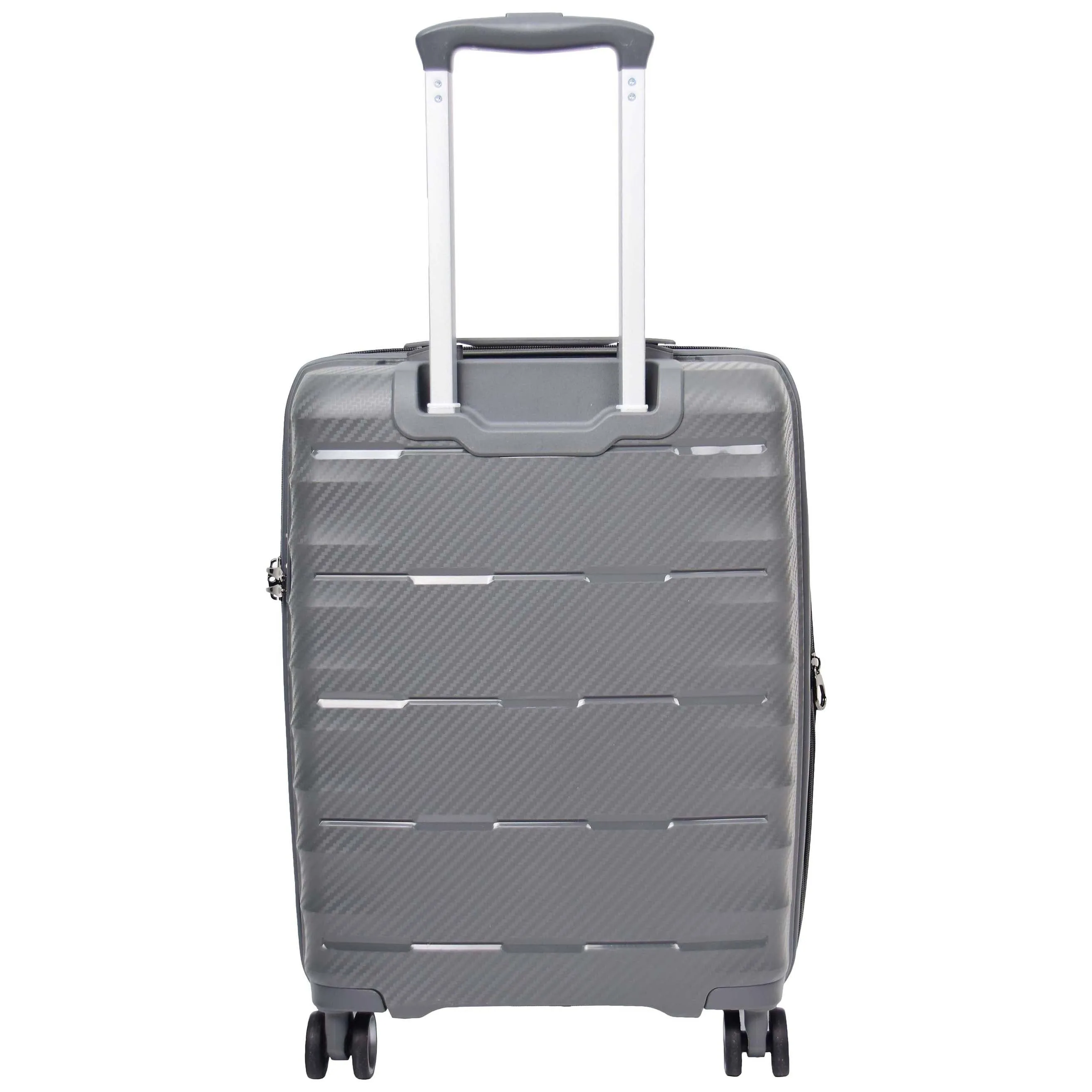 DR541 Expandable ABS Luggage With 8 Wheels Grey