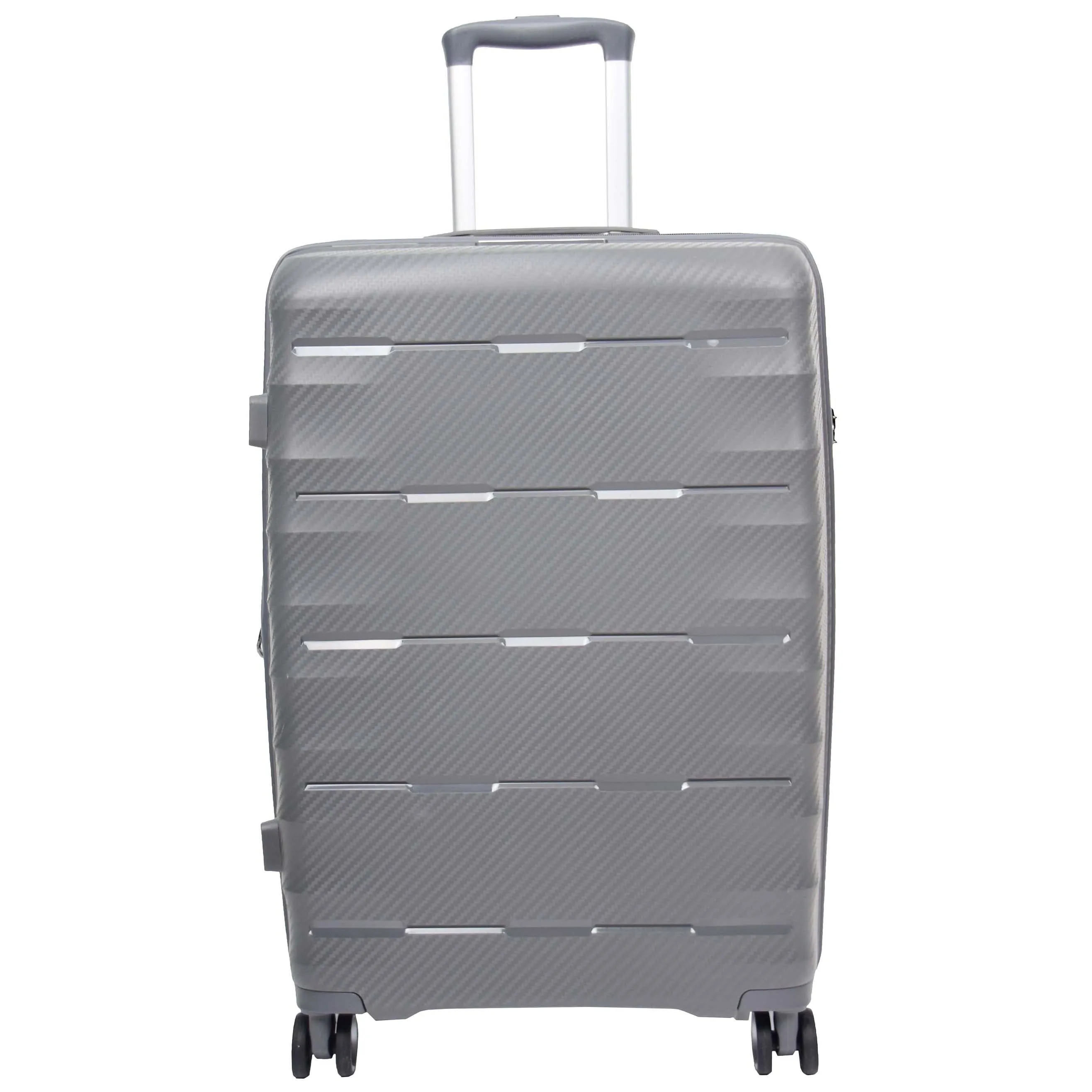 DR541 Expandable ABS Luggage With 8 Wheels Grey