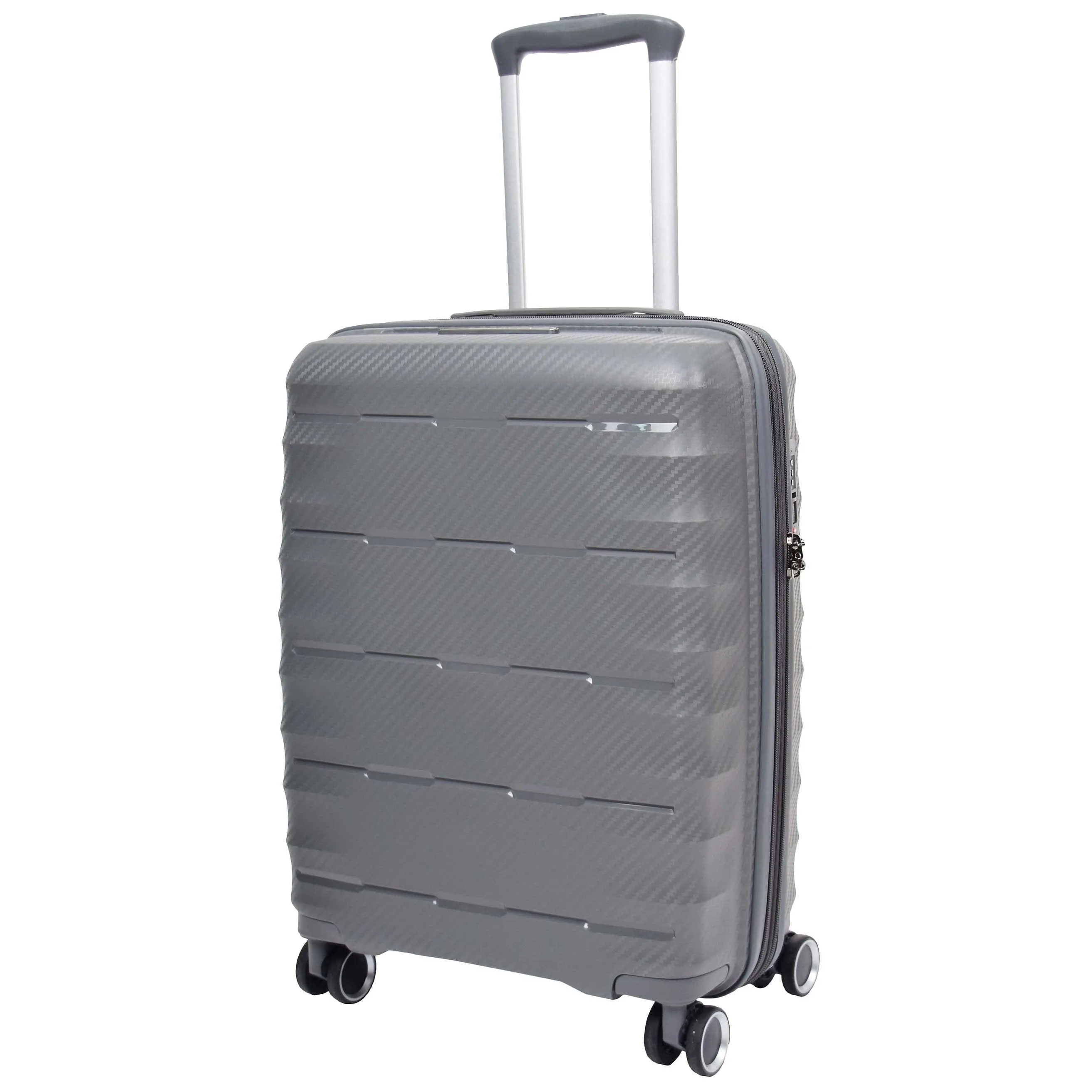 DR541 Expandable ABS Luggage With 8 Wheels Grey