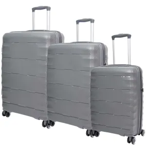 DR541 Expandable ABS Luggage With 8 Wheels Grey