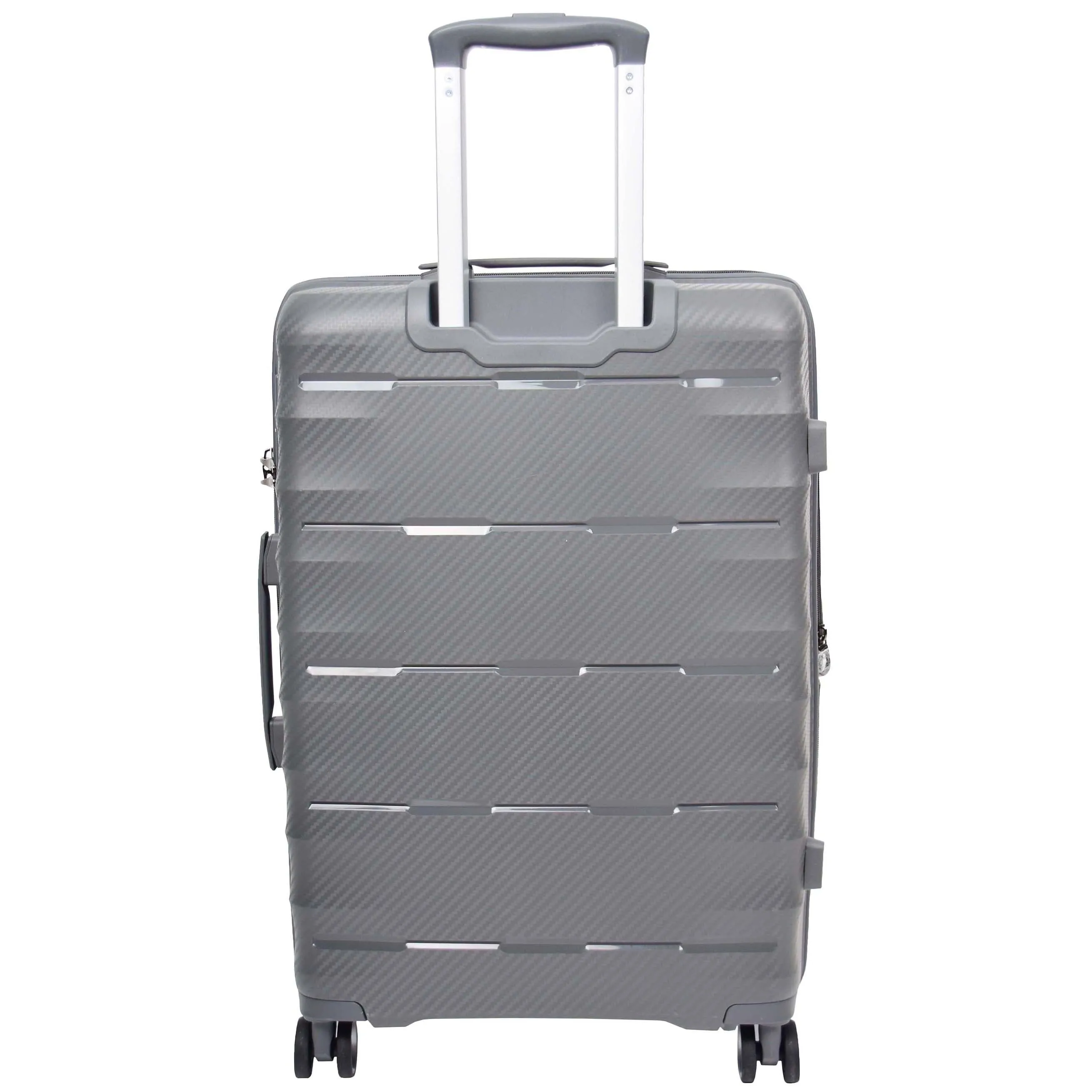 DR541 Expandable ABS Luggage With 8 Wheels Grey