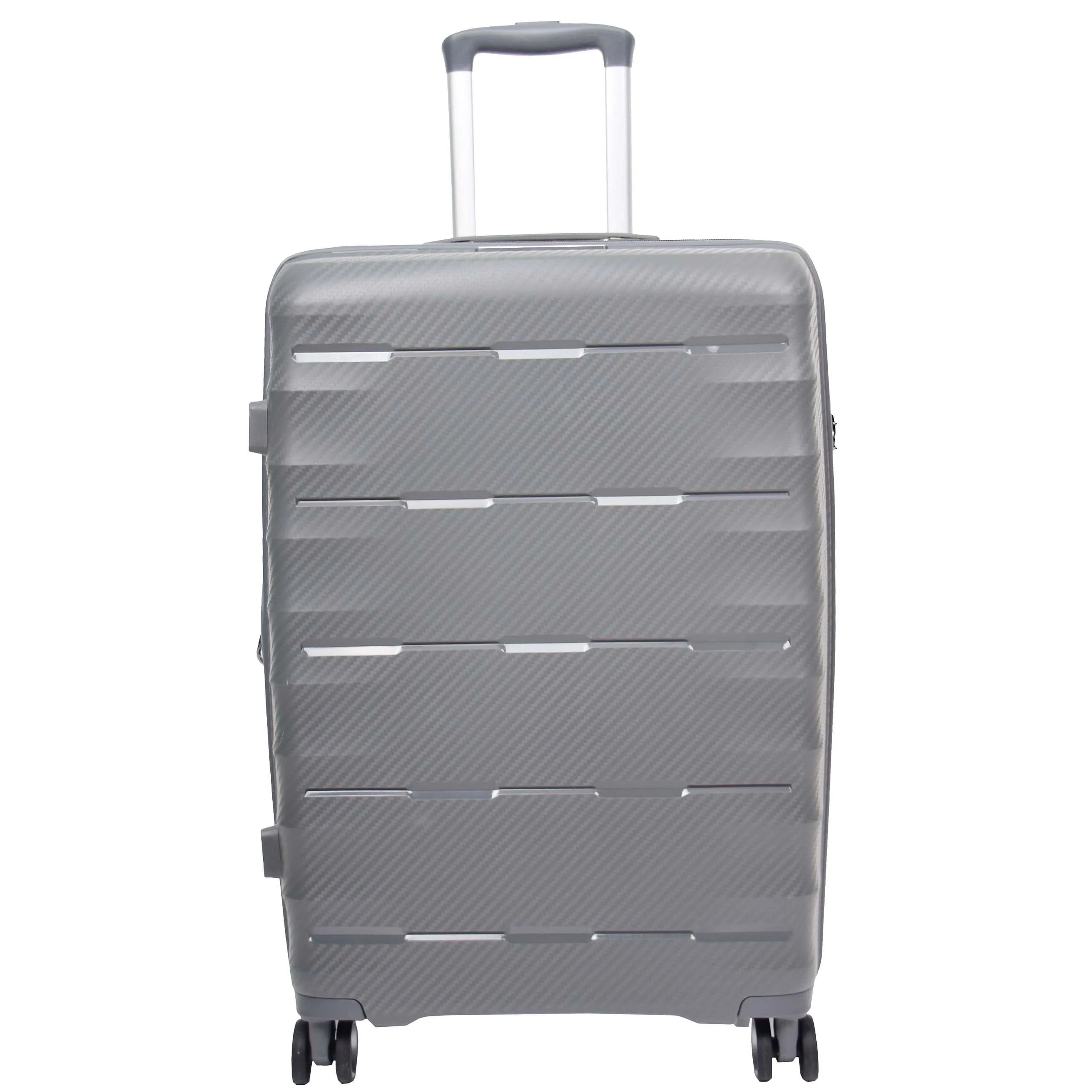 DR541 Expandable ABS Luggage With 8 Wheels Grey