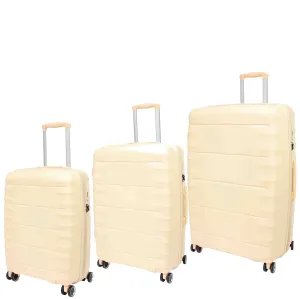 DR541 Expandable ABS Luggage With 8 Wheels Off White