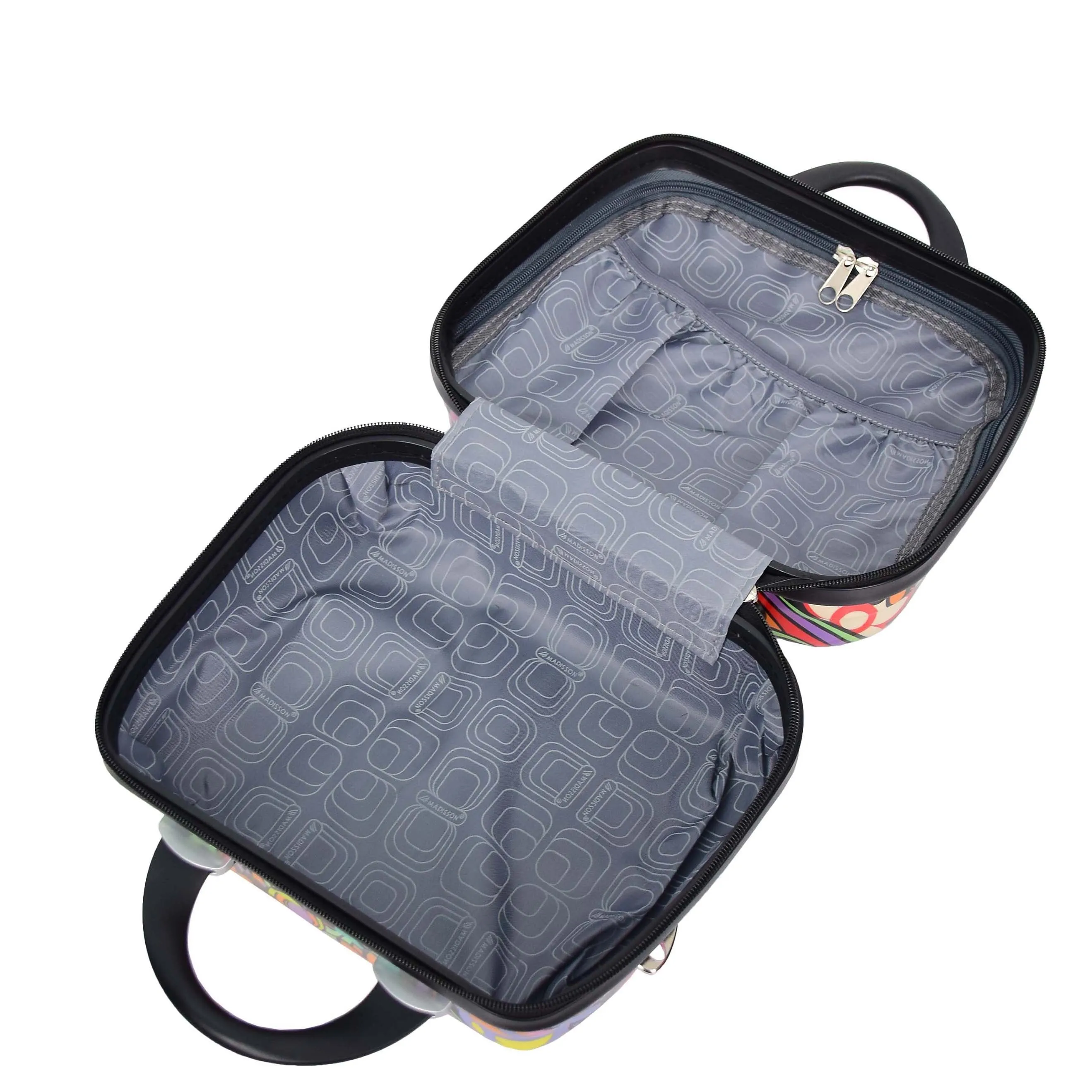 DR576 Expandable Hard Shell Suitcase Four Wheel Luggage Flower Print