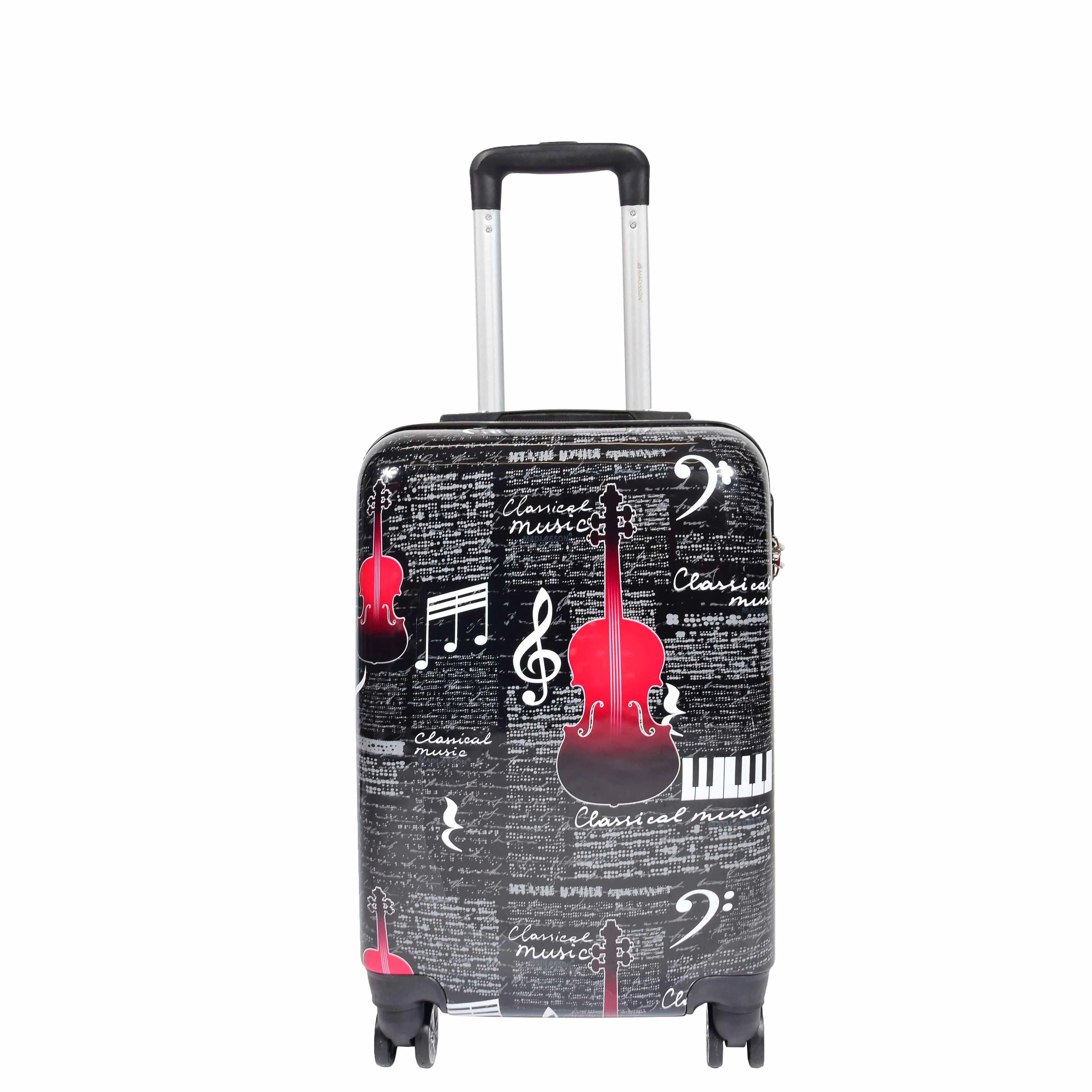DR607 Classical Music Printed Four Wheeled Hard Shell Travel Luggage