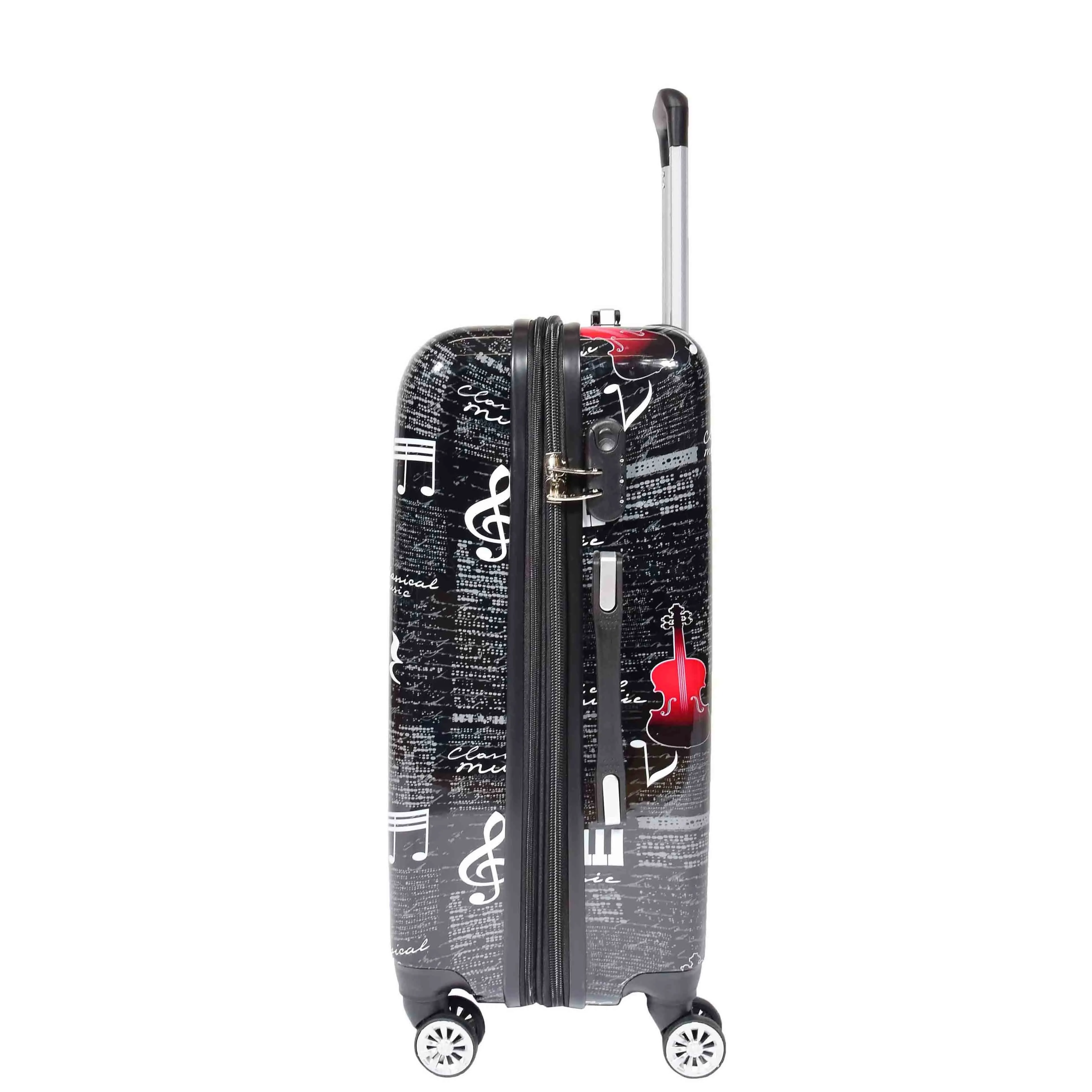 DR607 Classical Music Printed Four Wheeled Hard Shell Travel Luggage