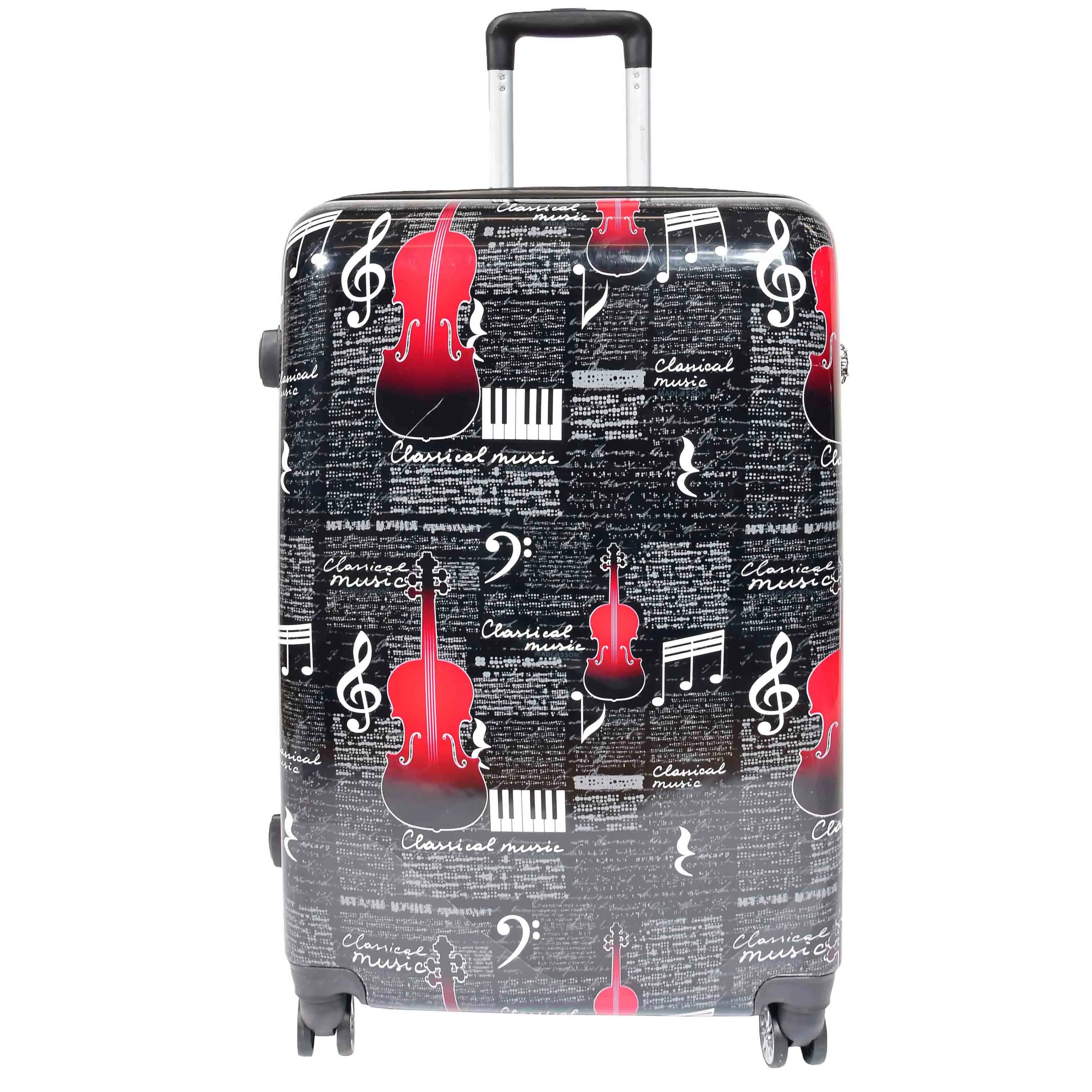 DR607 Classical Music Printed Four Wheeled Hard Shell Travel Luggage
