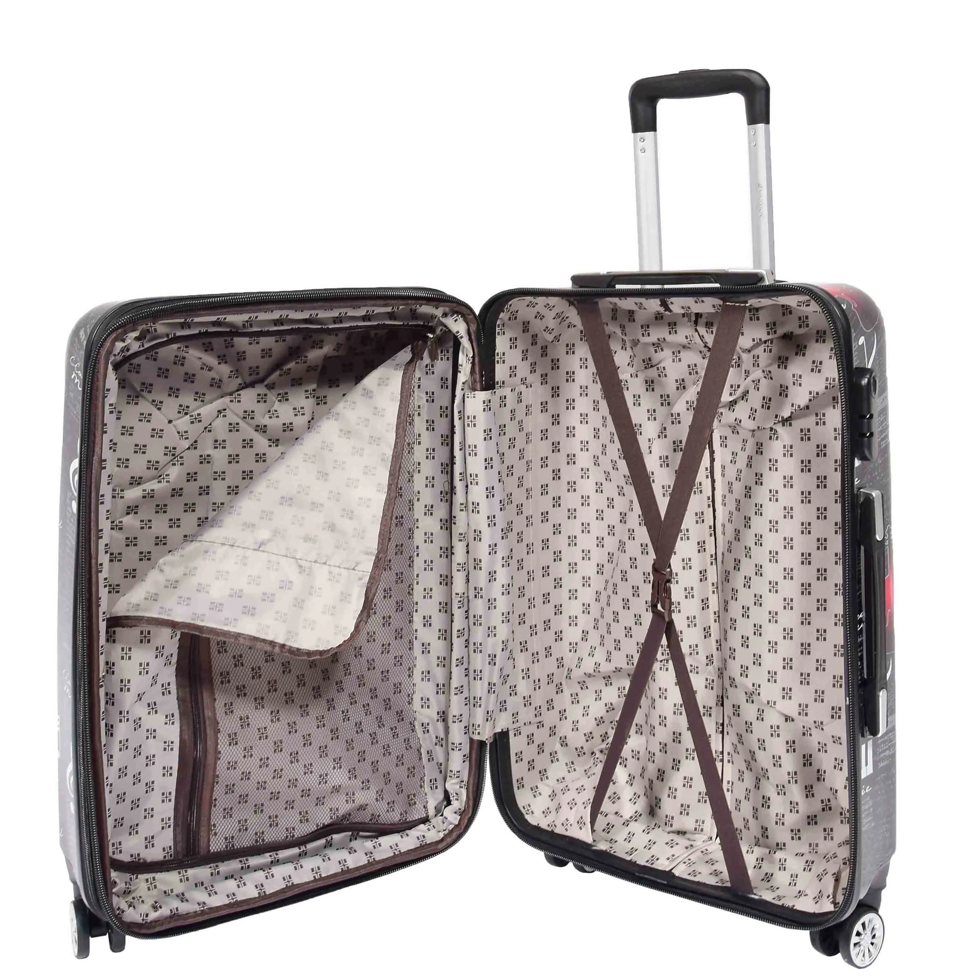 DR607 Classical Music Printed Four Wheeled Hard Shell Travel Luggage