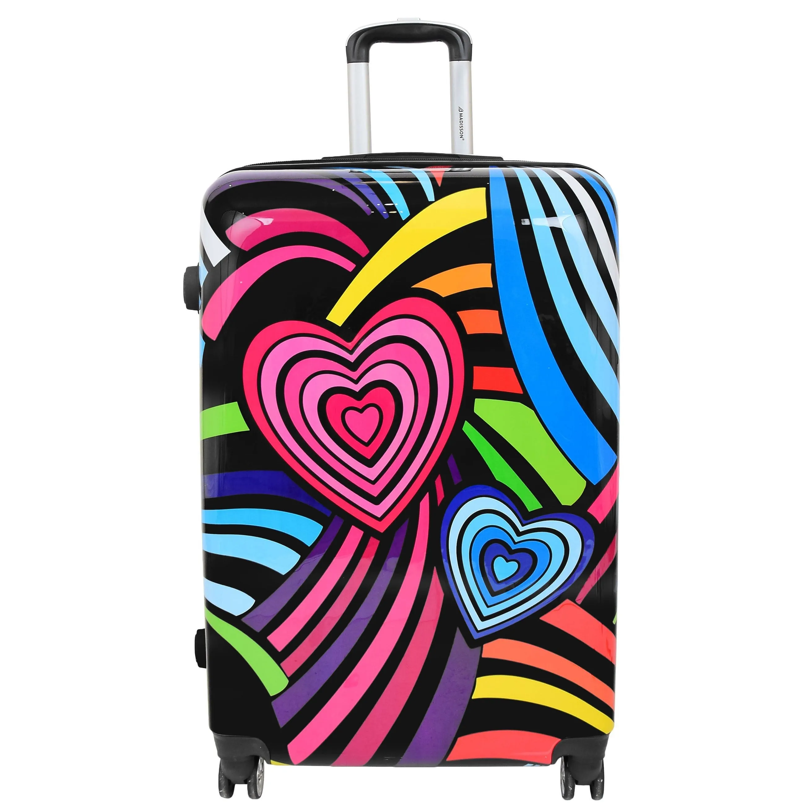 DR622 Lightweight Four Wheeled Luggage With Multi-Hearts Print
