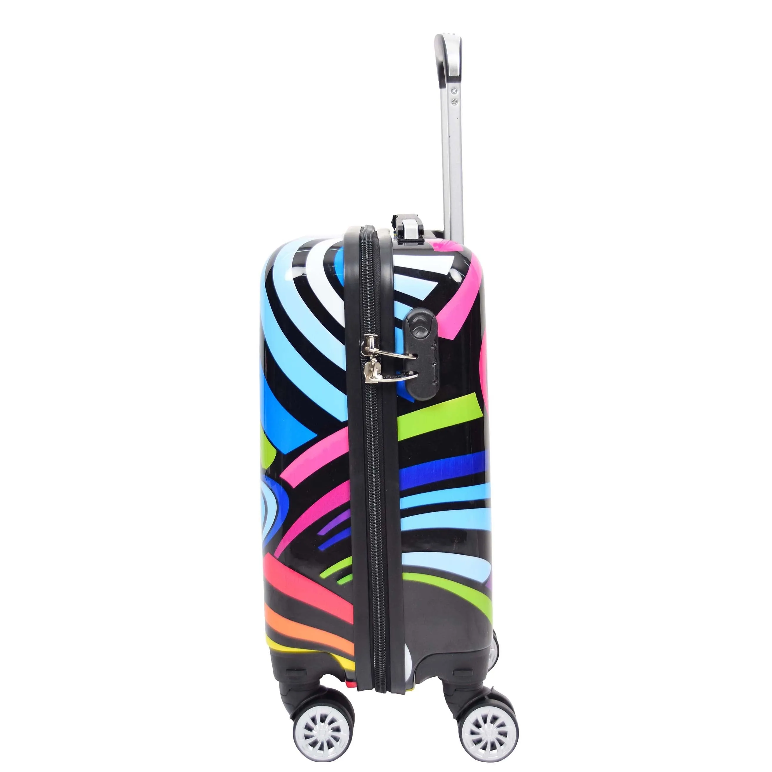 DR622 Lightweight Four Wheeled Luggage With Multi-Hearts Print