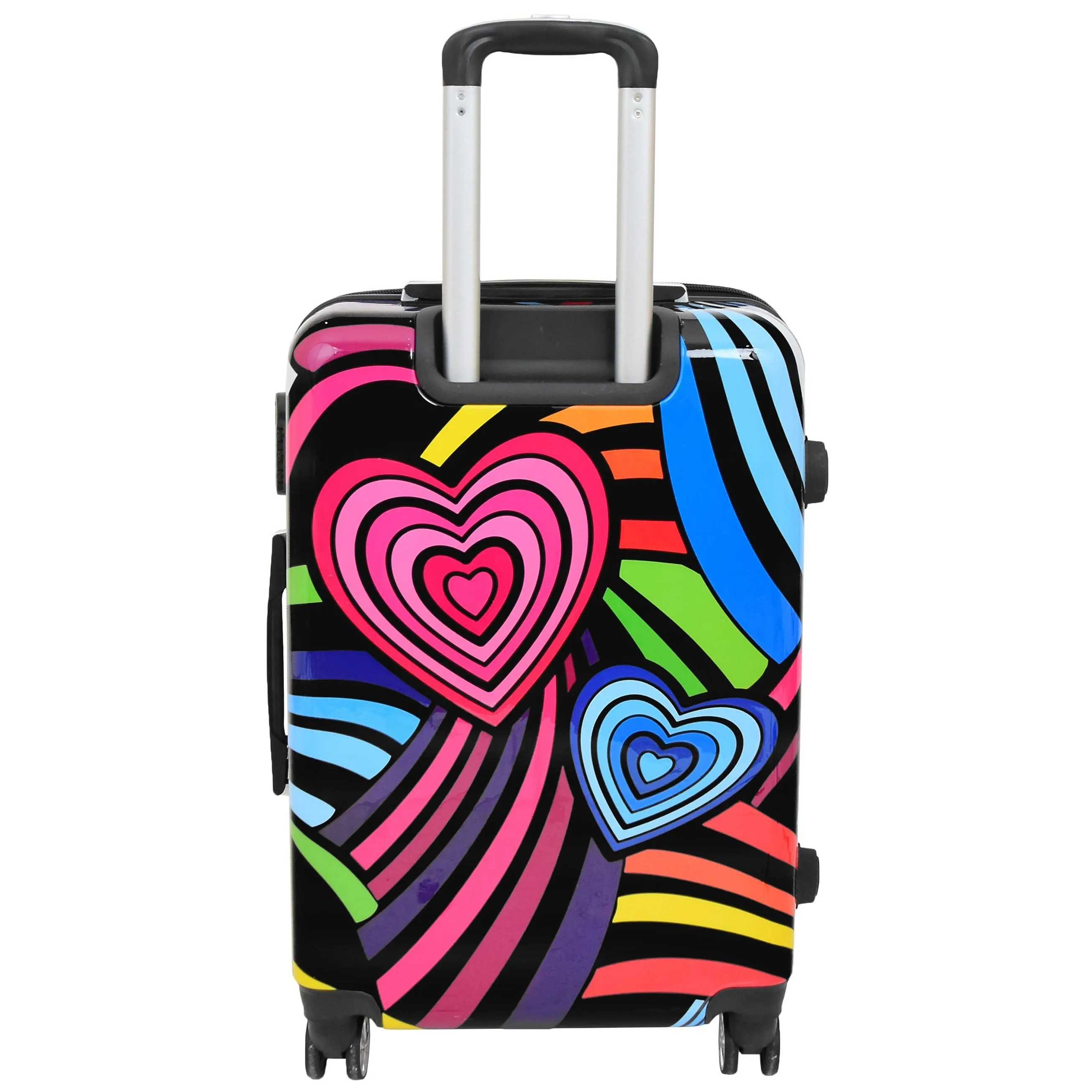DR622 Lightweight Four Wheeled Luggage With Multi-Hearts Print