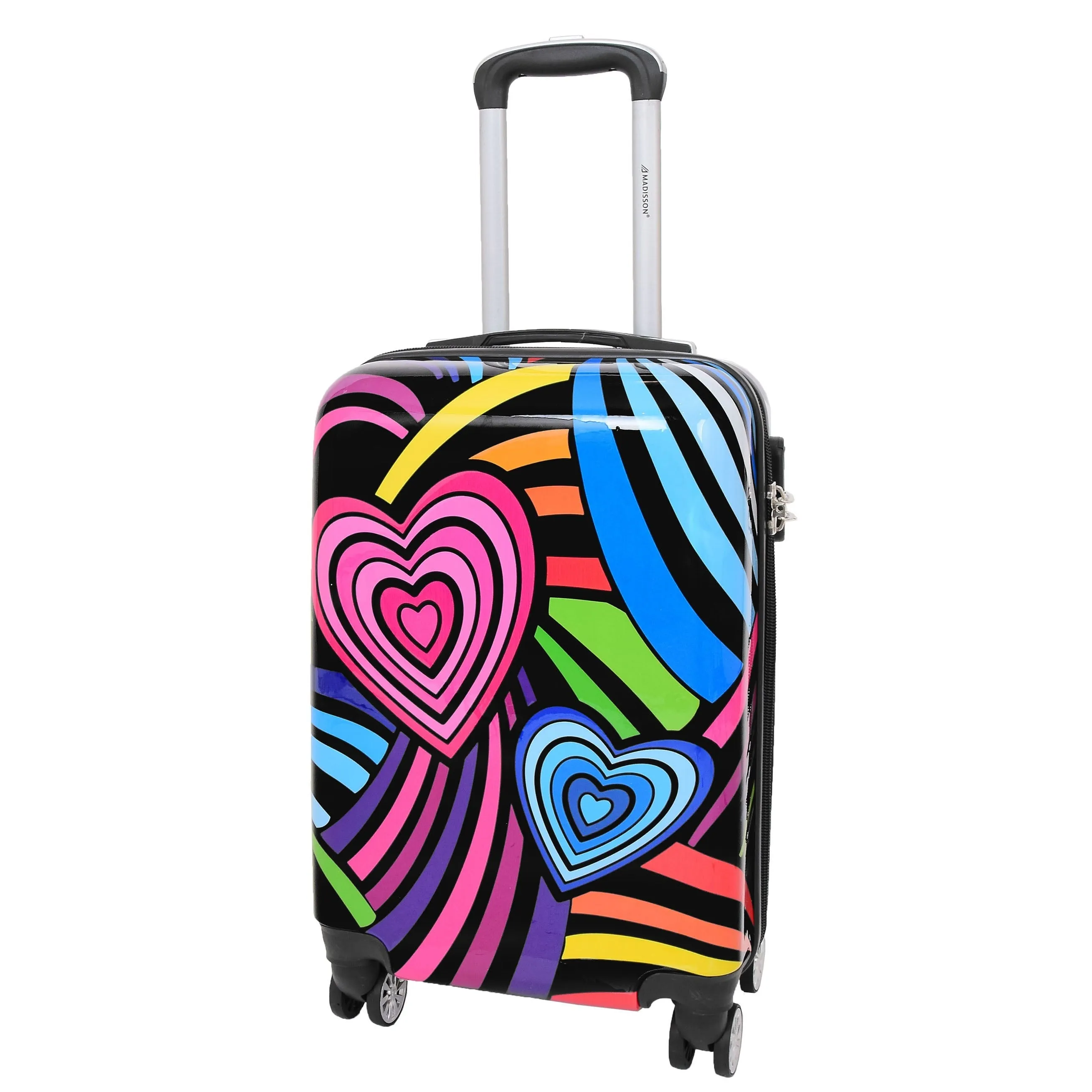 DR622 Lightweight Four Wheeled Luggage With Multi-Hearts Print