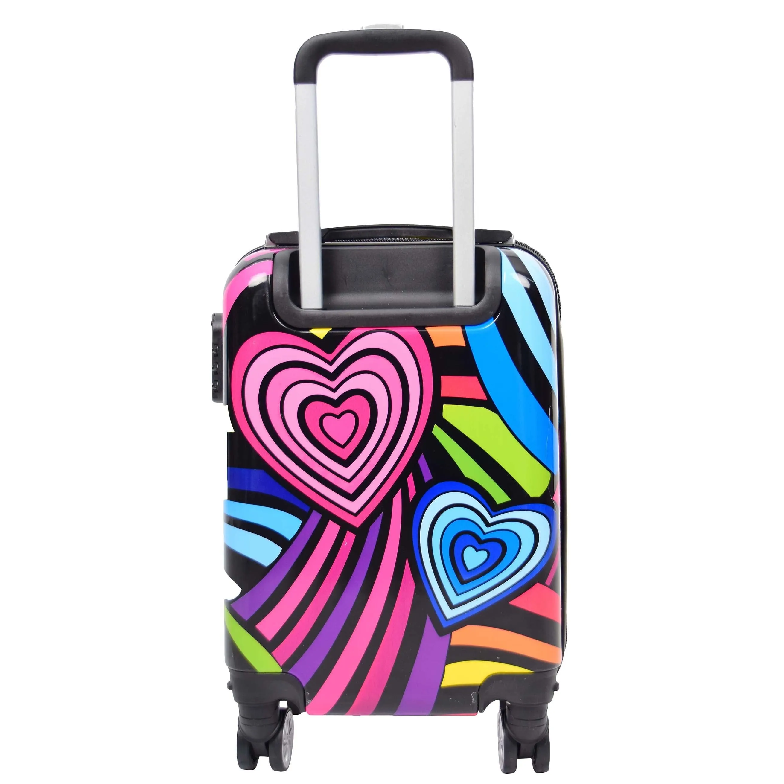 DR622 Lightweight Four Wheeled Luggage With Multi-Hearts Print