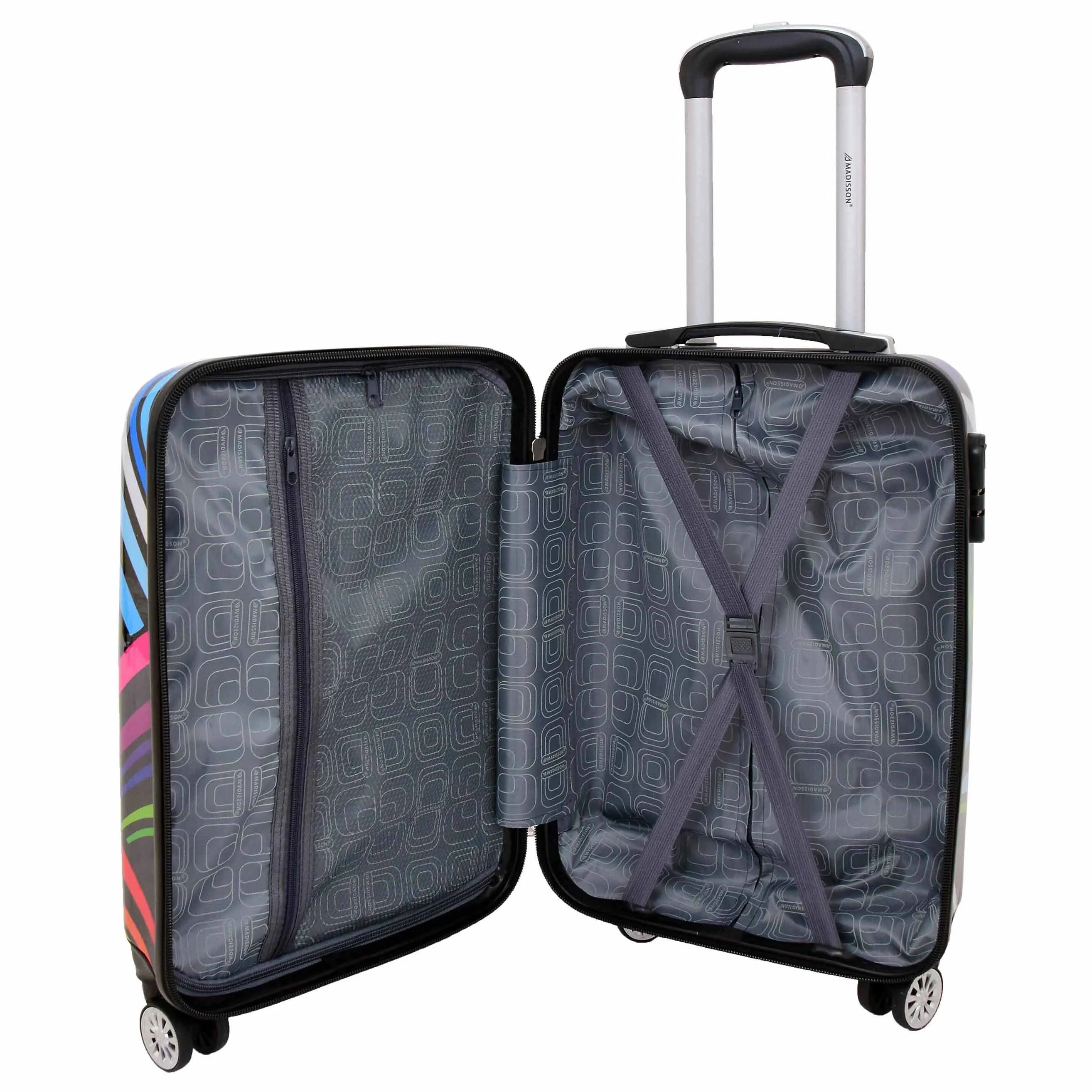 DR622 Lightweight Four Wheeled Luggage With Multi-Hearts Print