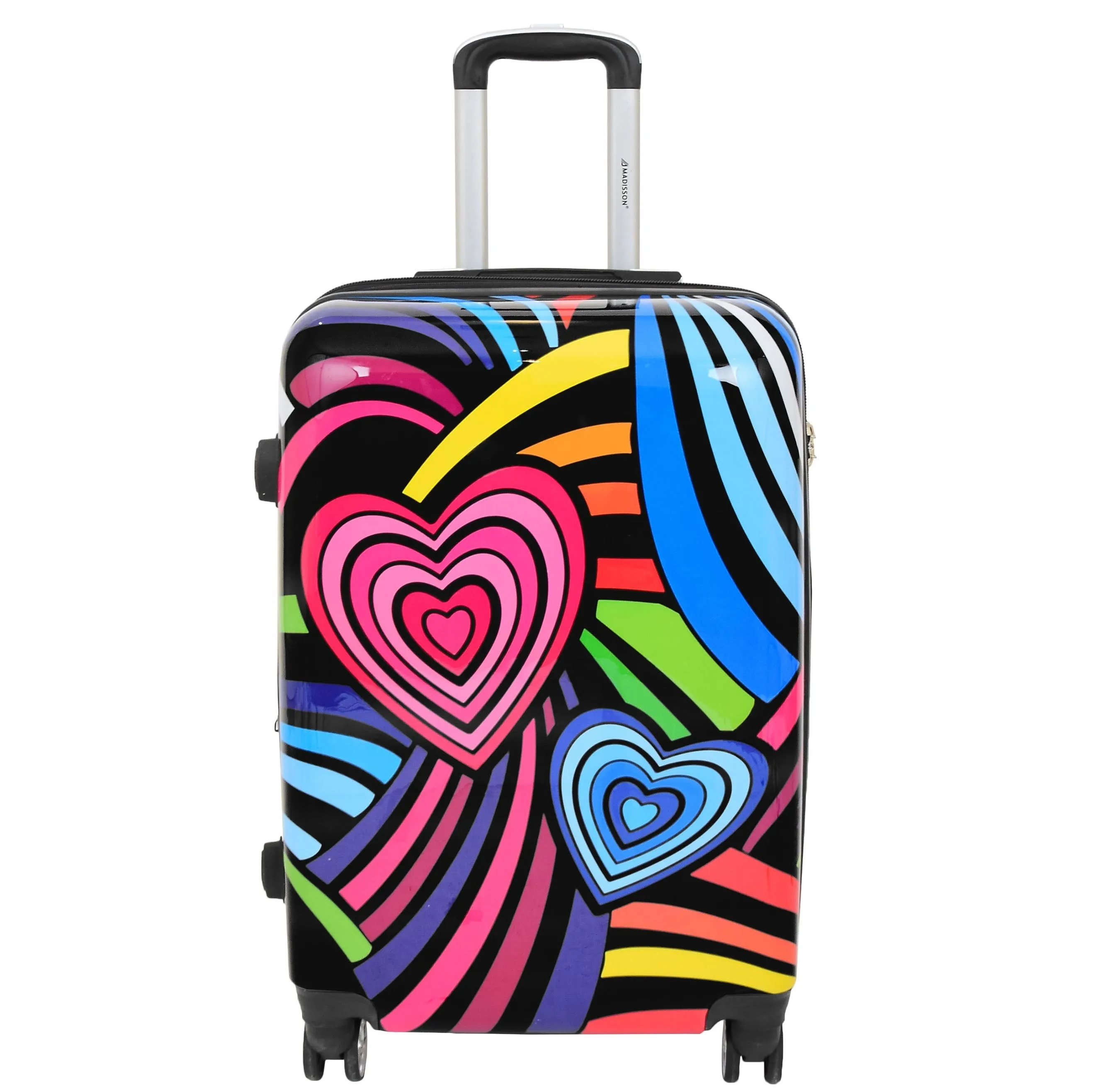 DR622 Lightweight Four Wheeled Luggage With Multi-Hearts Print