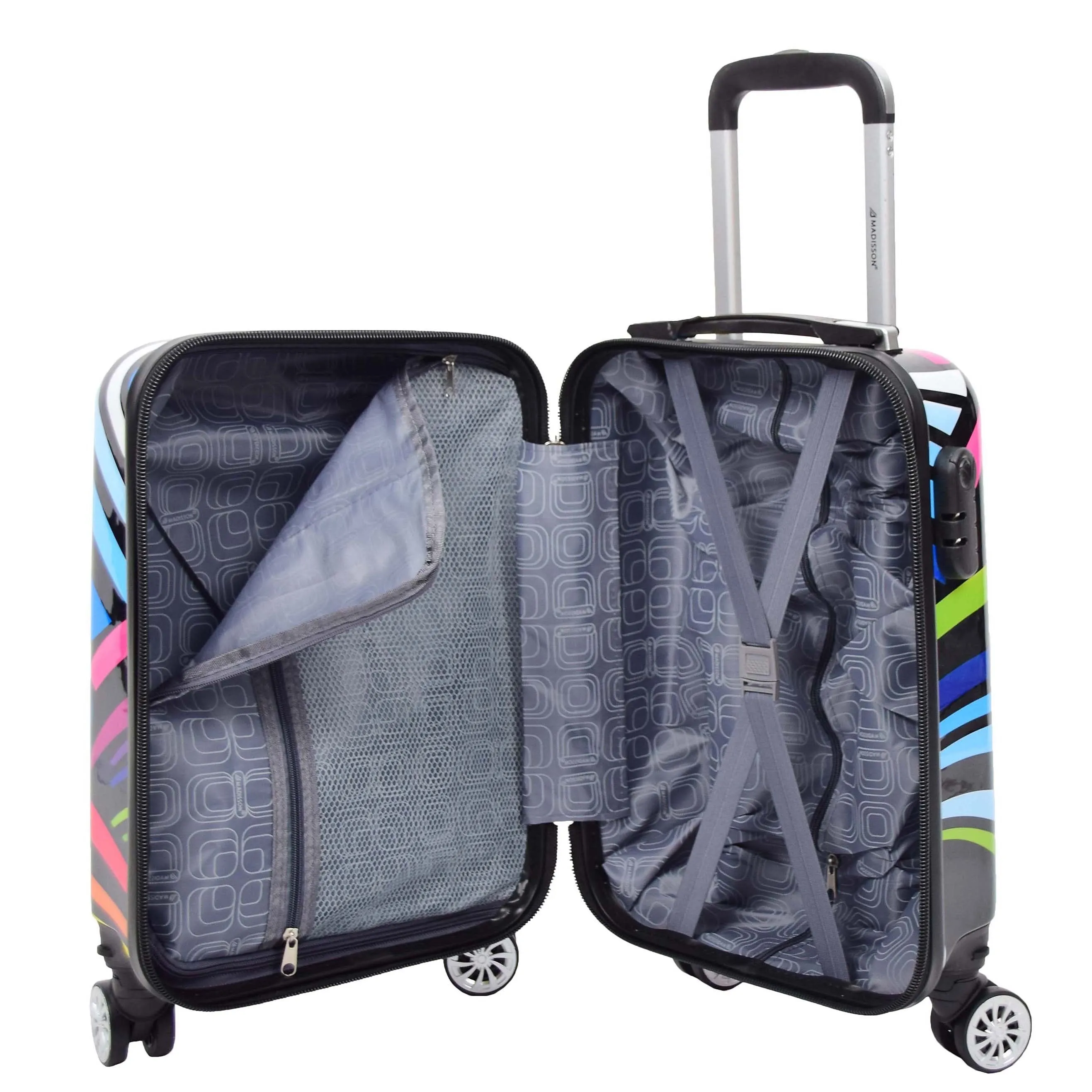 DR622 Lightweight Four Wheeled Luggage With Multi-Hearts Print