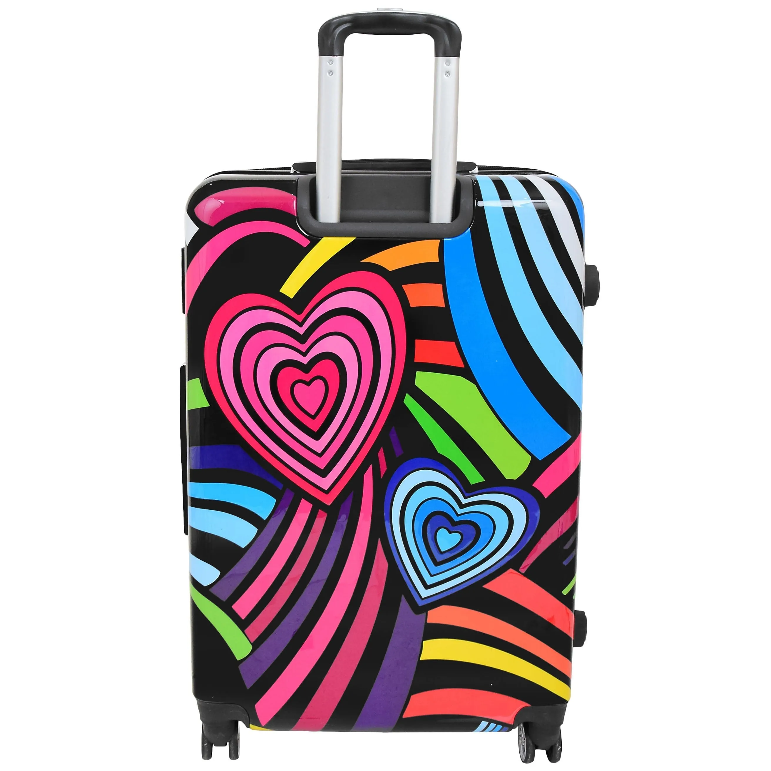DR622 Lightweight Four Wheeled Luggage With Multi-Hearts Print