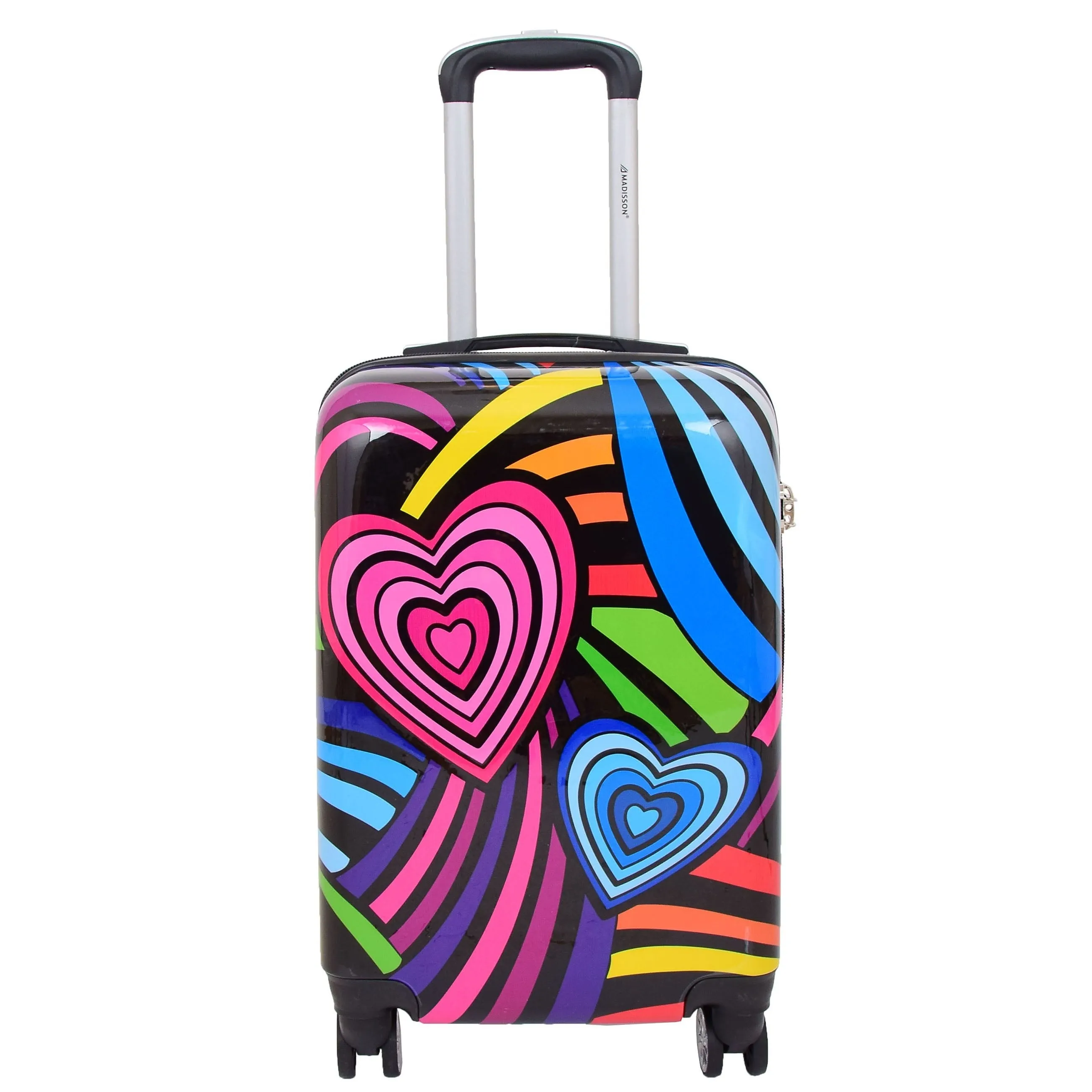 DR622 Lightweight Four Wheeled Luggage With Multi-Hearts Print