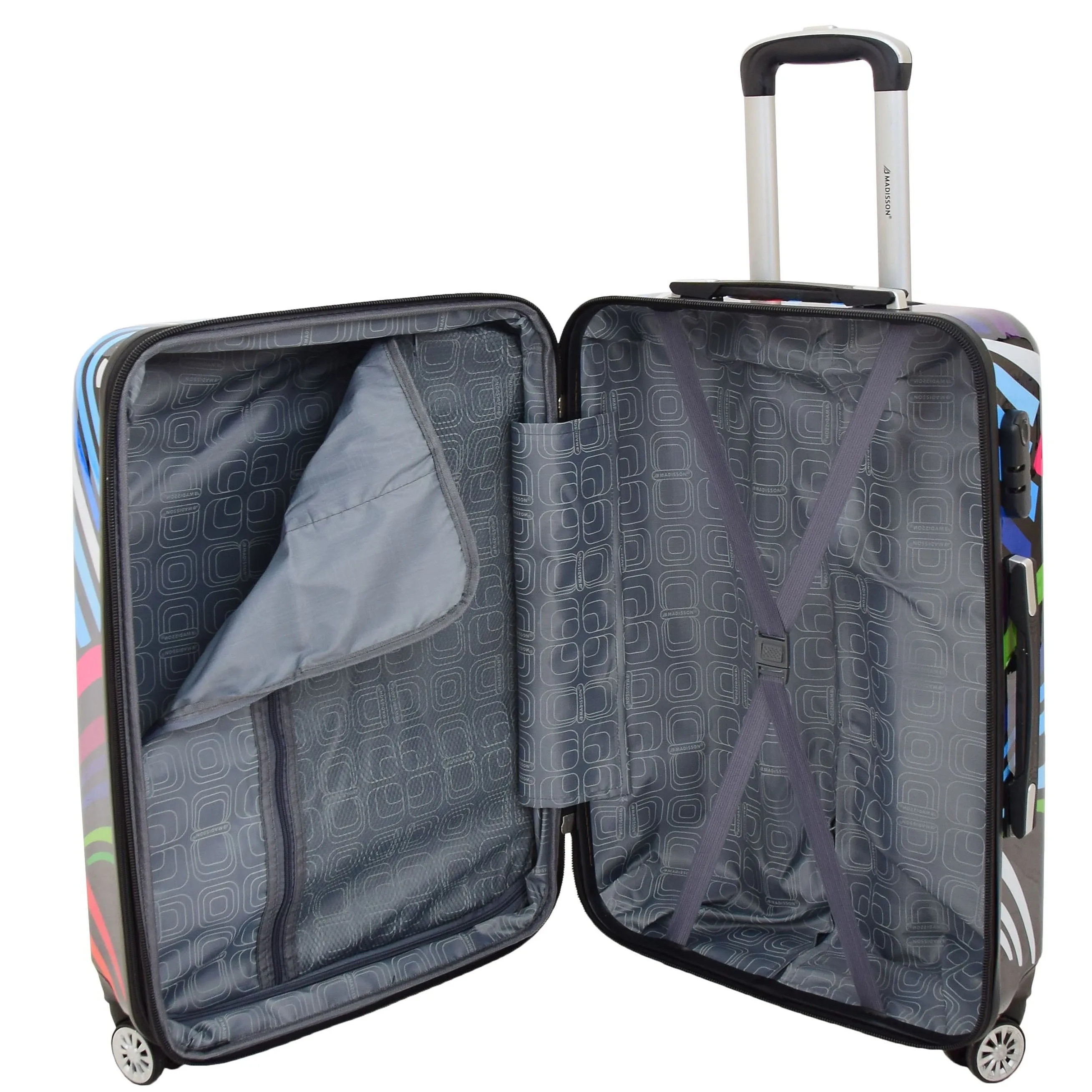 DR622 Lightweight Four Wheeled Luggage With Multi-Hearts Print