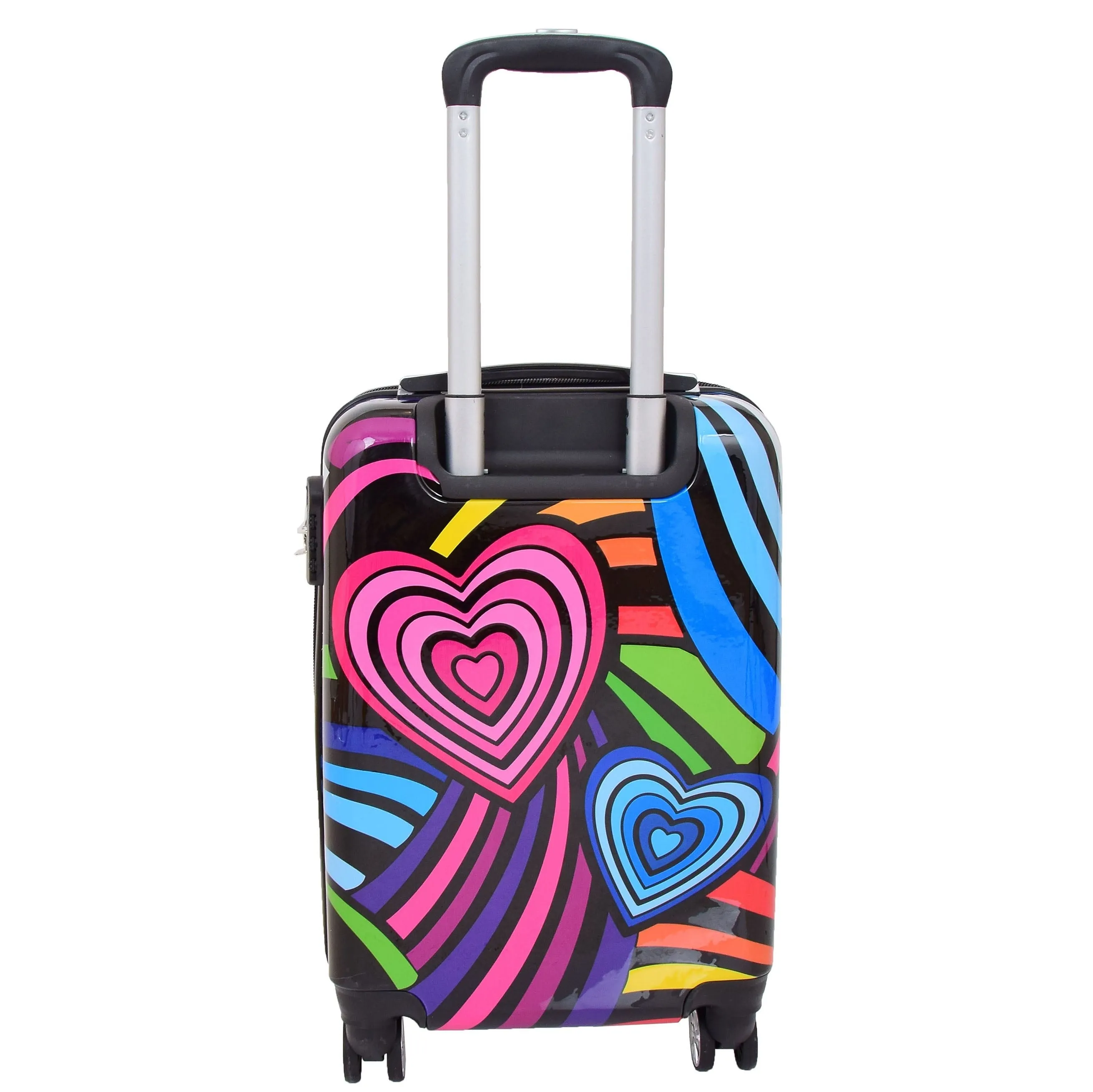 DR622 Lightweight Four Wheeled Luggage With Multi-Hearts Print