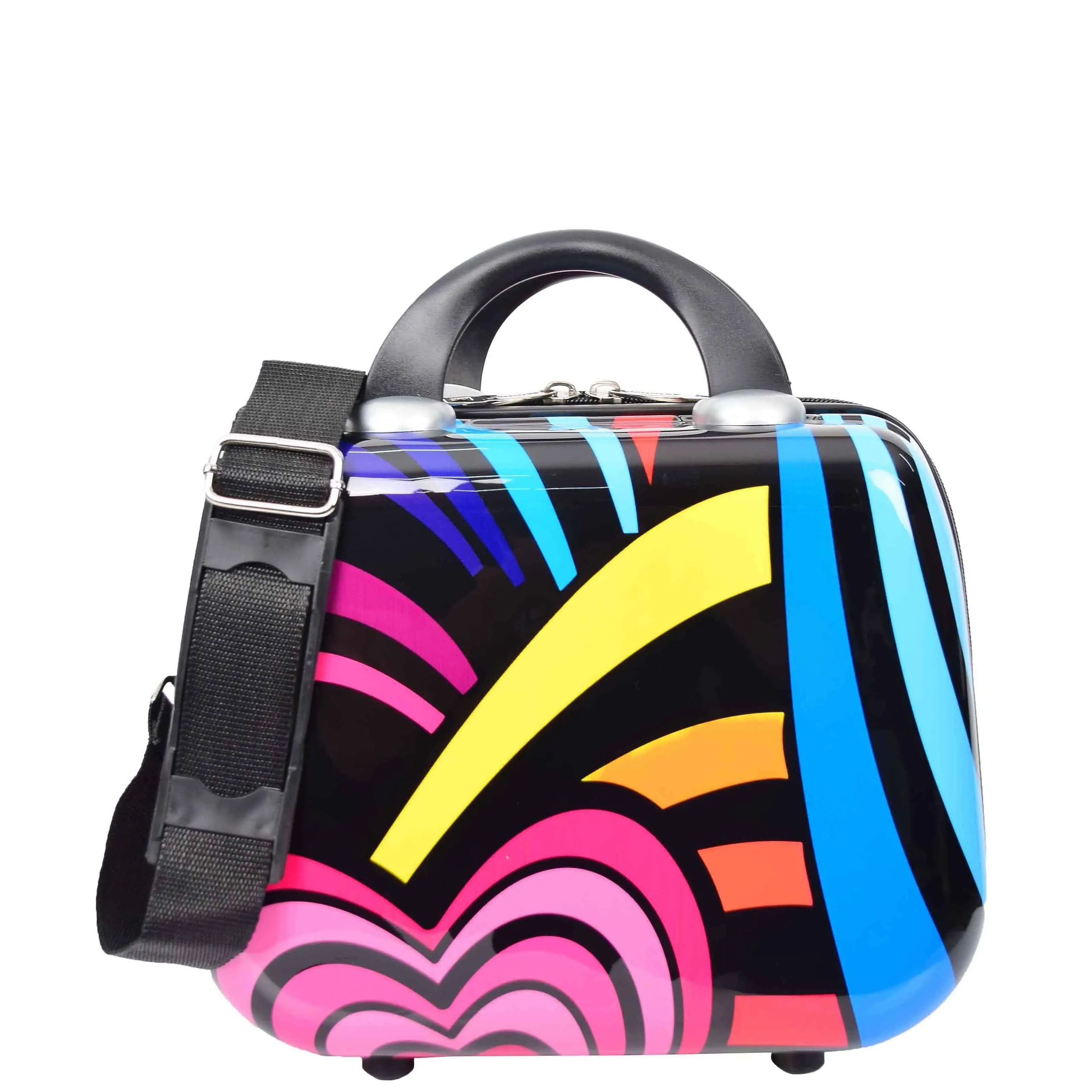 DR622 Lightweight Four Wheeled Luggage With Multi-Hearts Print