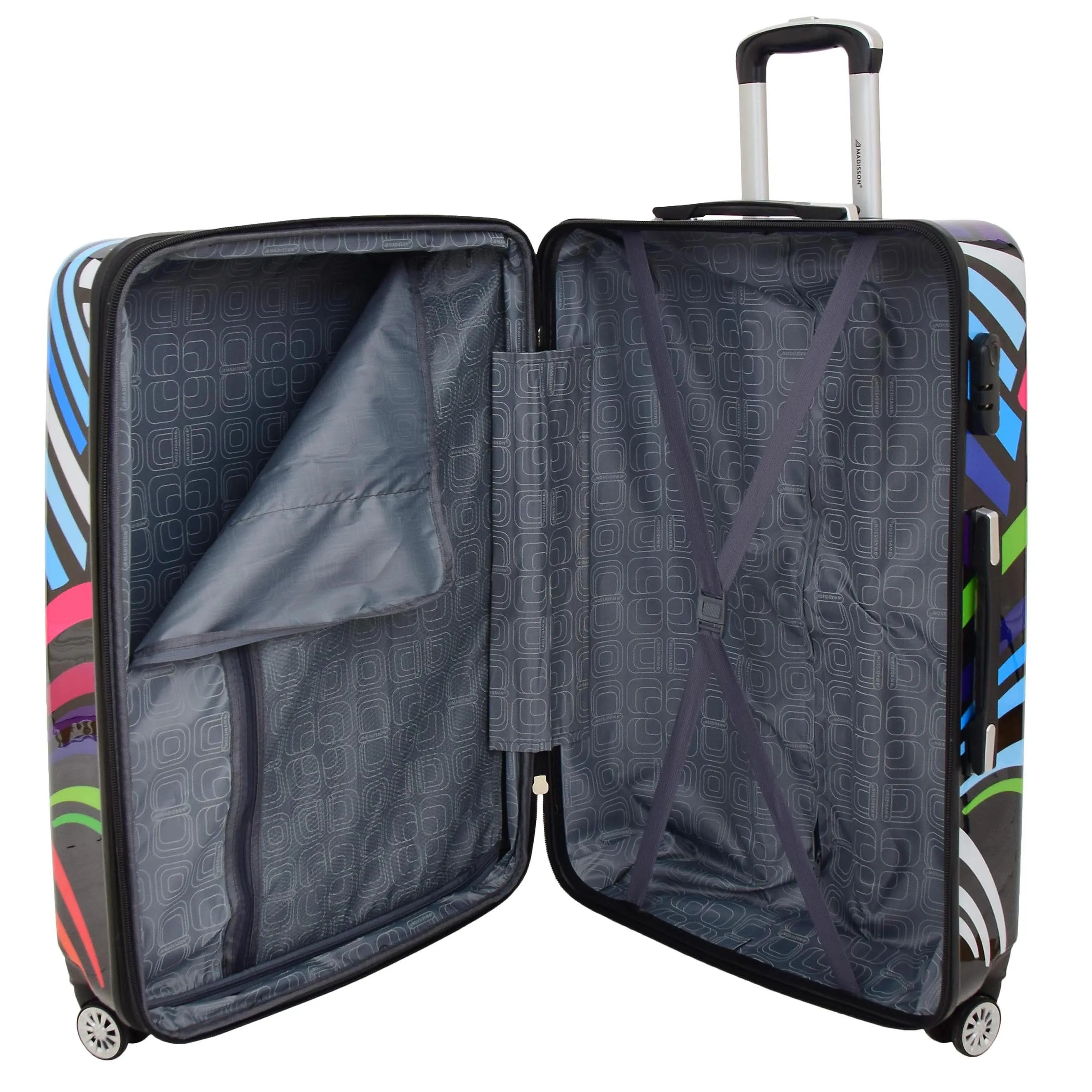 DR622 Lightweight Four Wheeled Luggage With Multi-Hearts Print