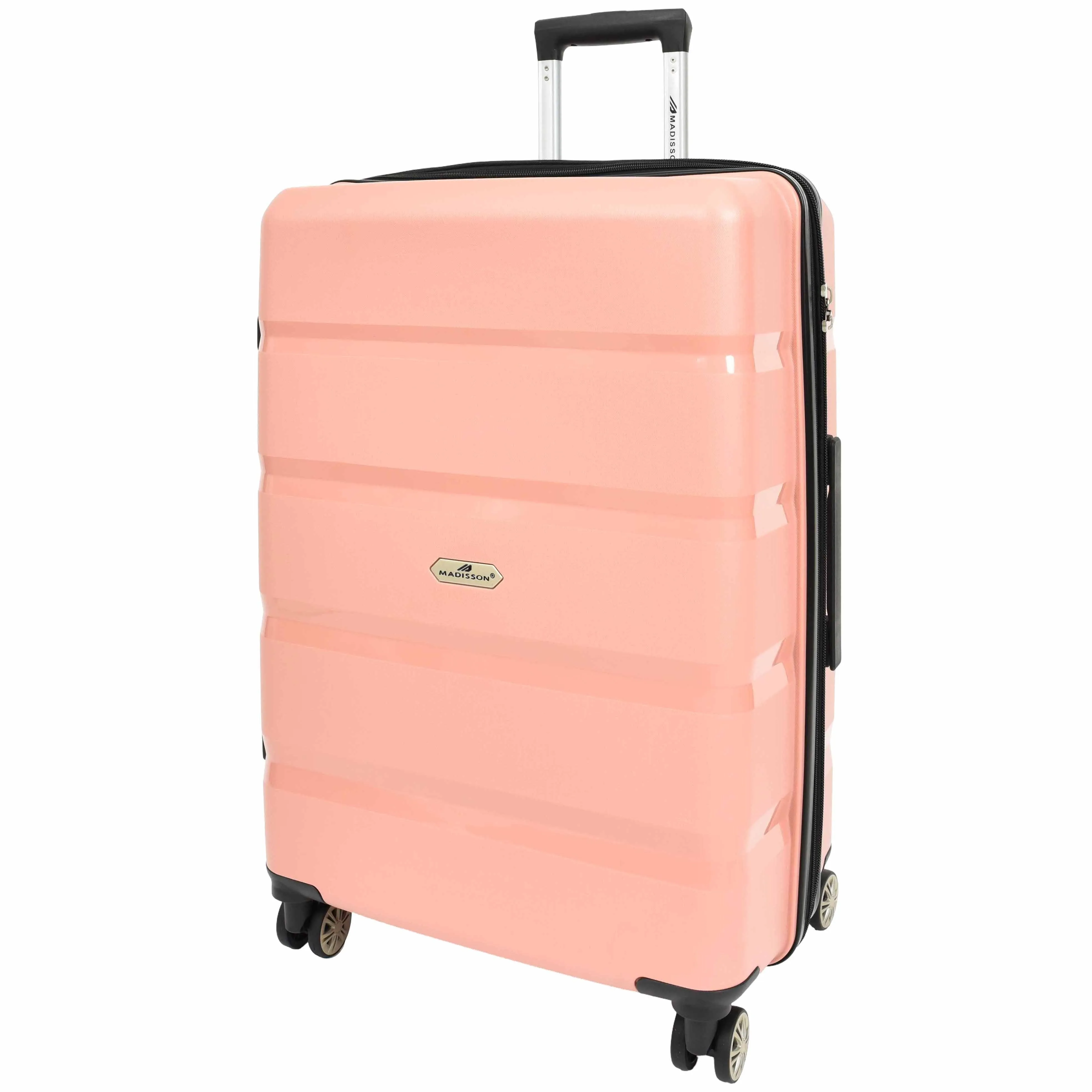 DR646 Expandable Travel Suitcases Hard Shell Four Wheel PP Luggage Rose Gold