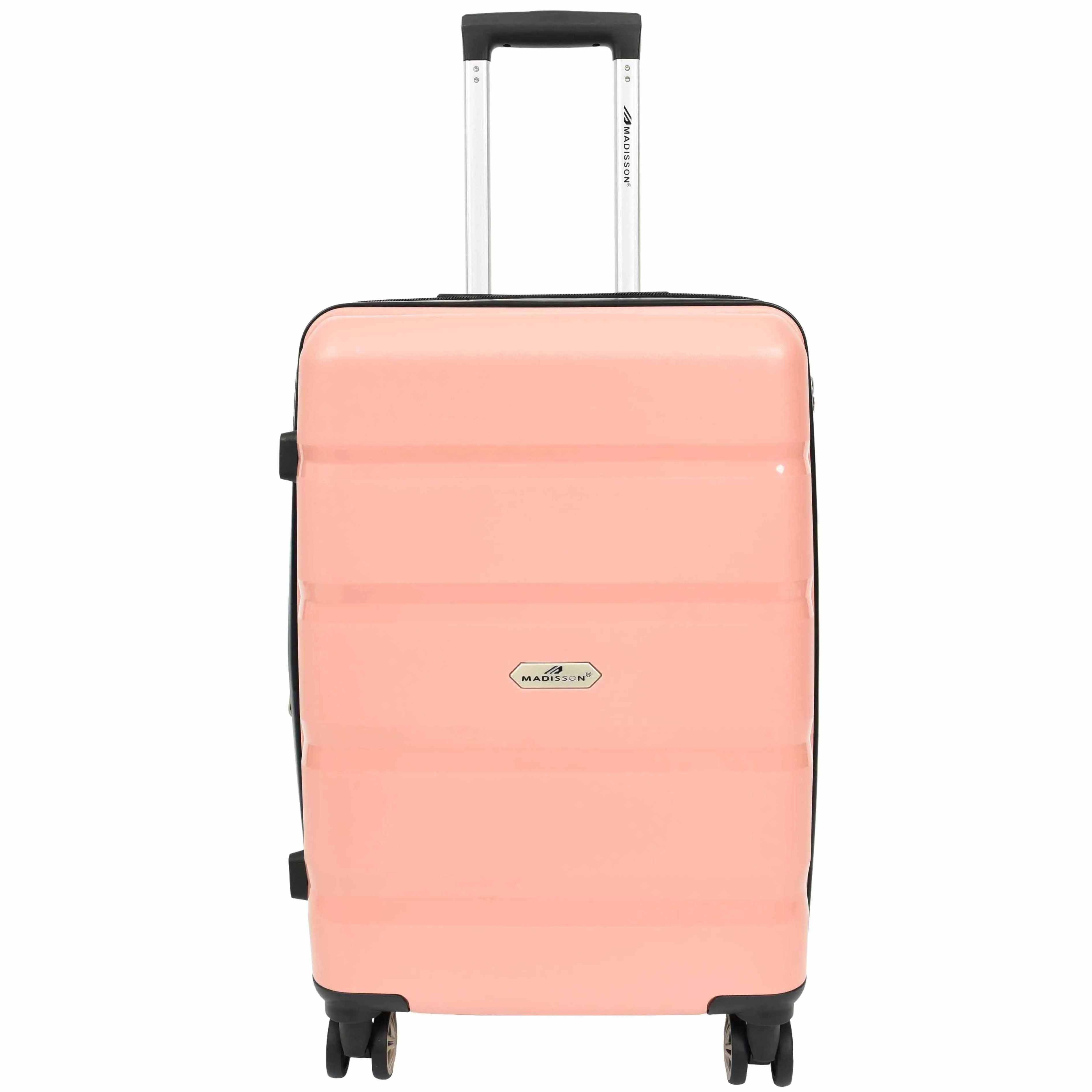 DR646 Expandable Travel Suitcases Hard Shell Four Wheel PP Luggage Rose Gold