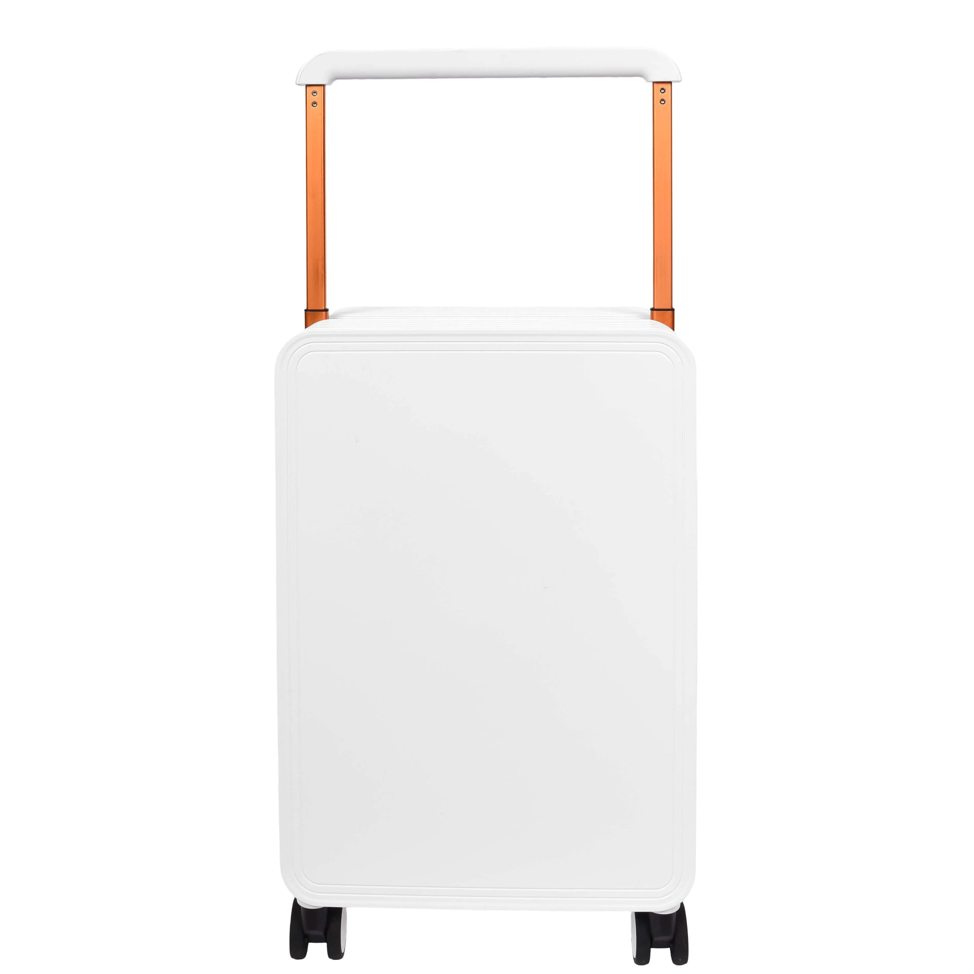DR698 Cabin Size USB Port Suitcase Four Wheels Hard Shell Smart Luggage White