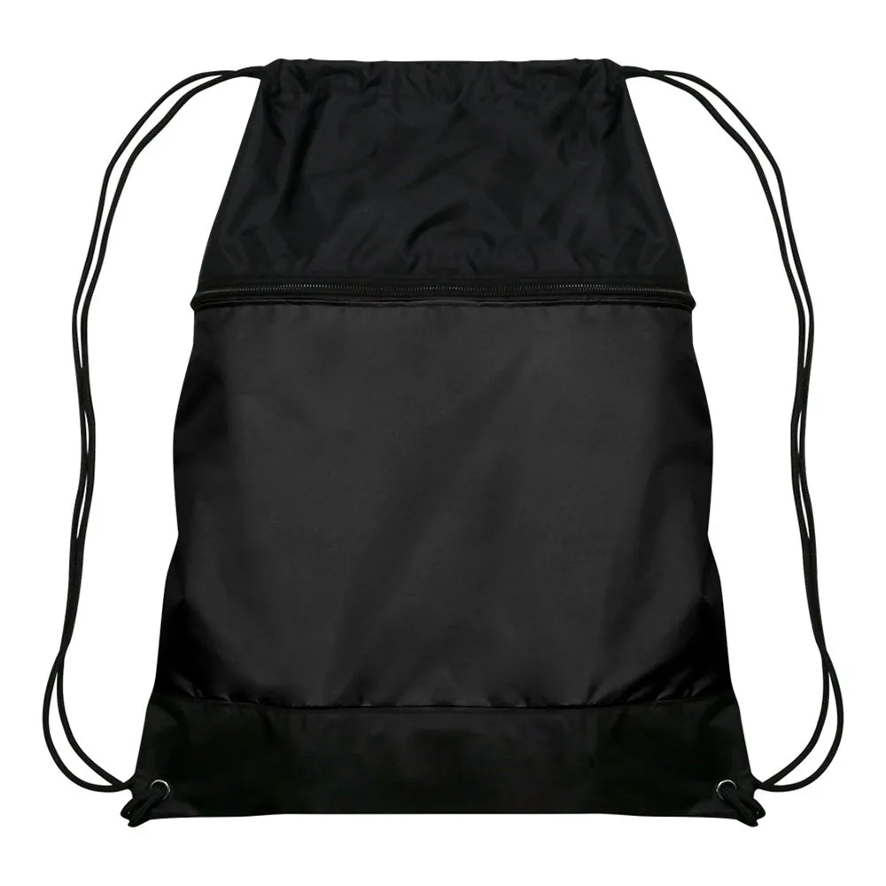 Drawstring Bag w/Zipper Pocket