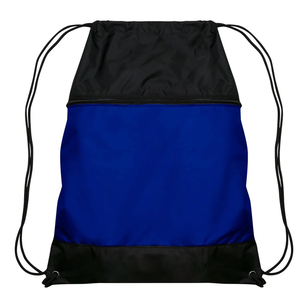 Drawstring Bag w/Zipper Pocket