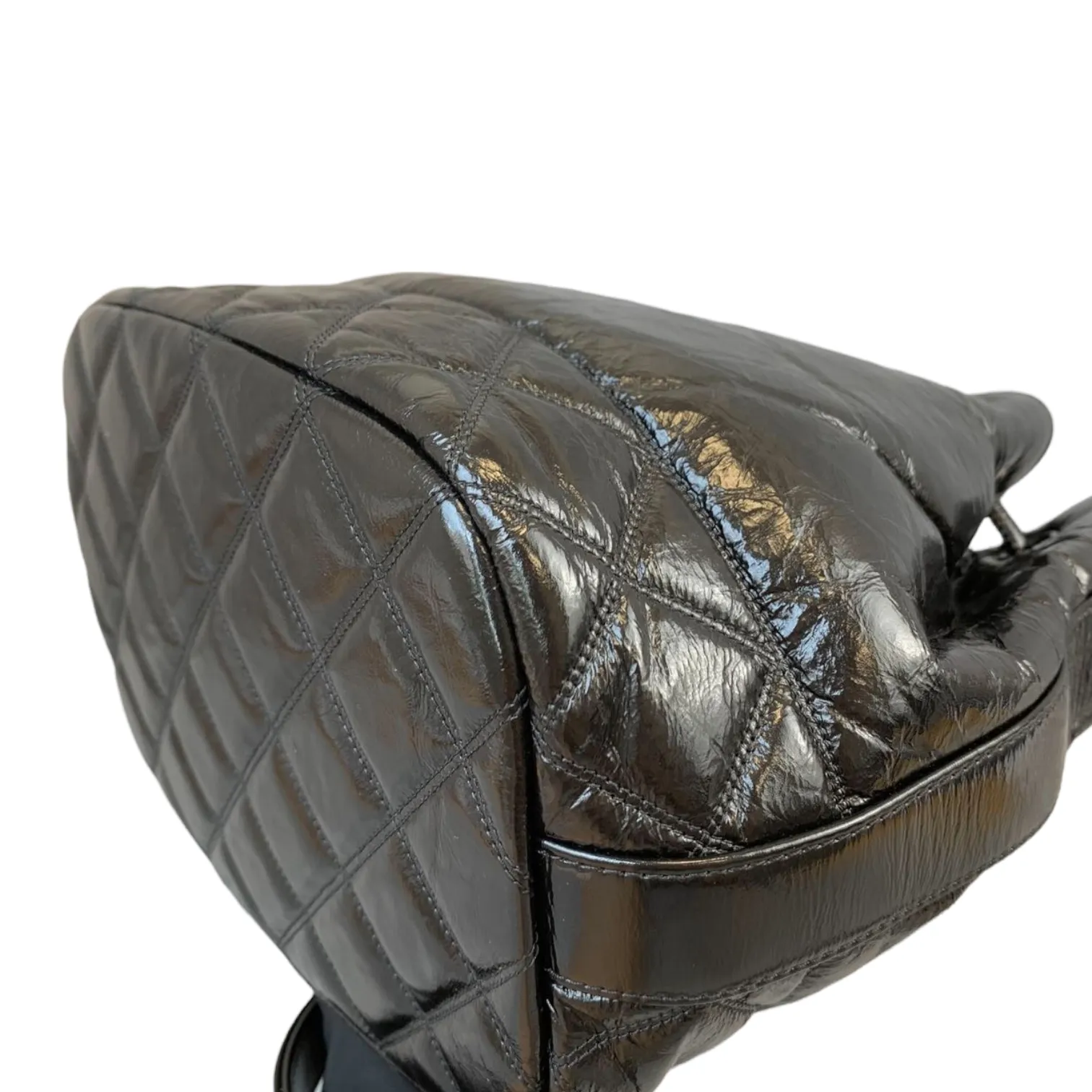 Drawstring Bucket Calfskin Black