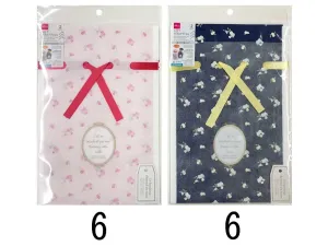 Drawstring Plastic Bag With Bottom Gusset Flower 2Pcs 30 X 20 X 8Cm 11.8In X 7.9In X 3.1In
