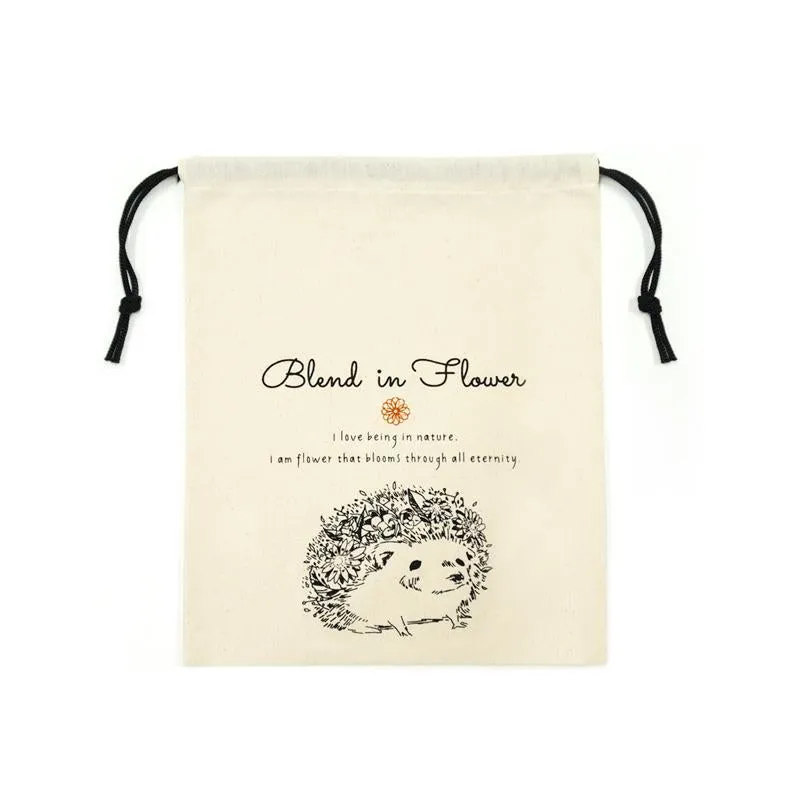 Drawstring Pouch -2 Colors - Animal Pattern-