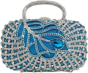 Elegant Crystal Clutch Women Evening Bag with Rhinestones for Wedding Party Banquet