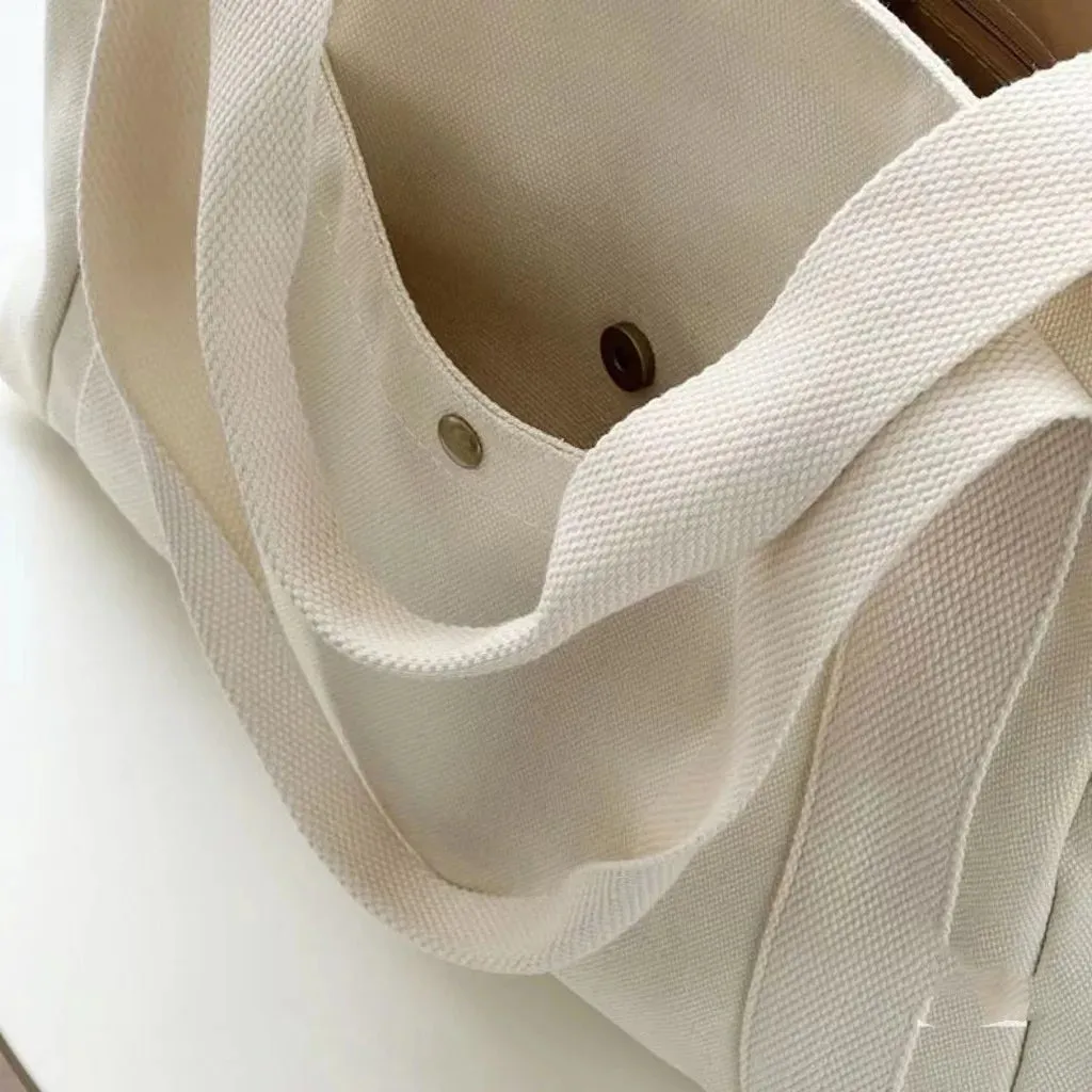 Elegant Large Capacity Cloth Canvas Tote Shoulder Handbag Versatile Commuter Student Bag