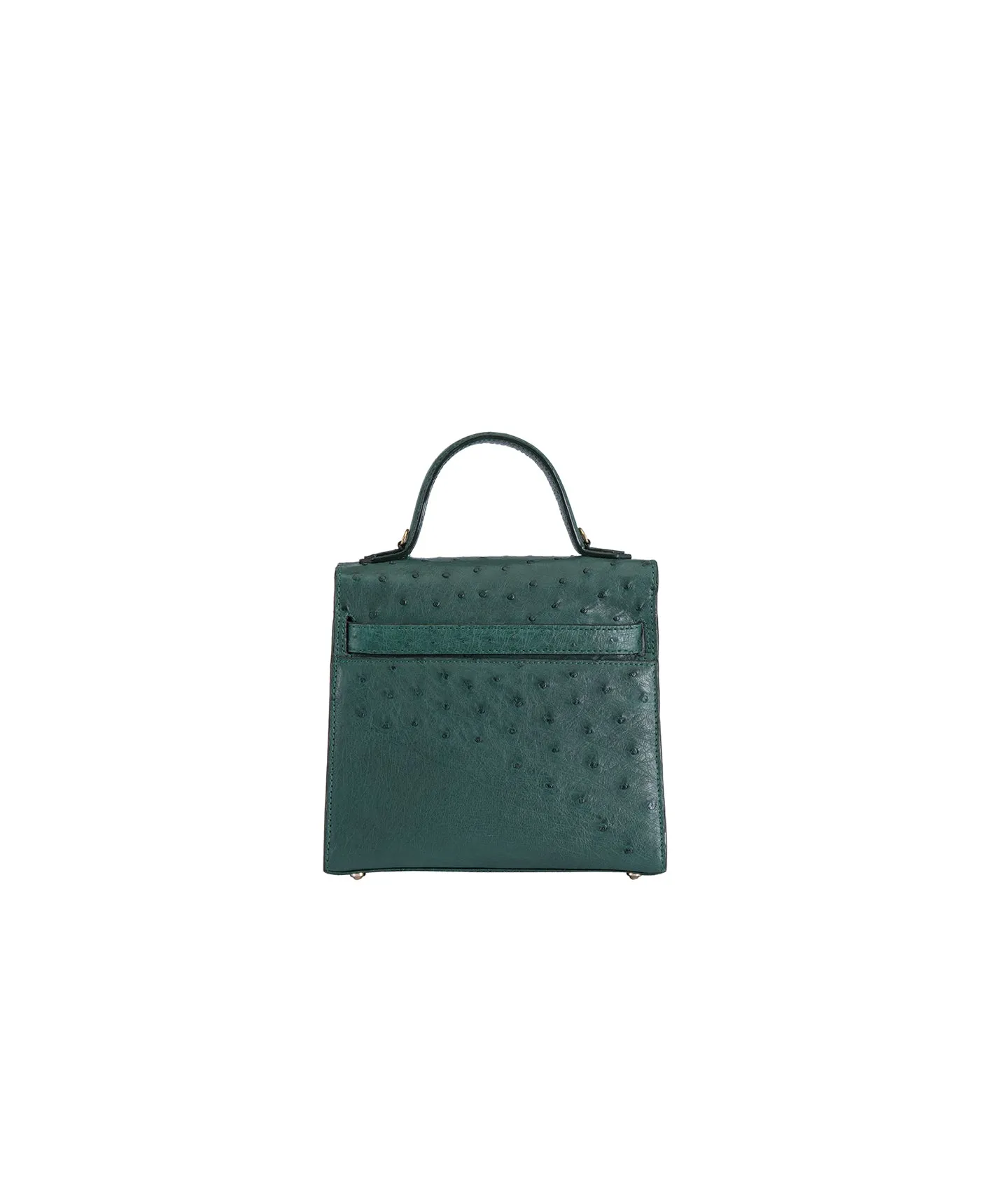 Emerald Green Ostrich | 'Isibambo' Top Handle Bag