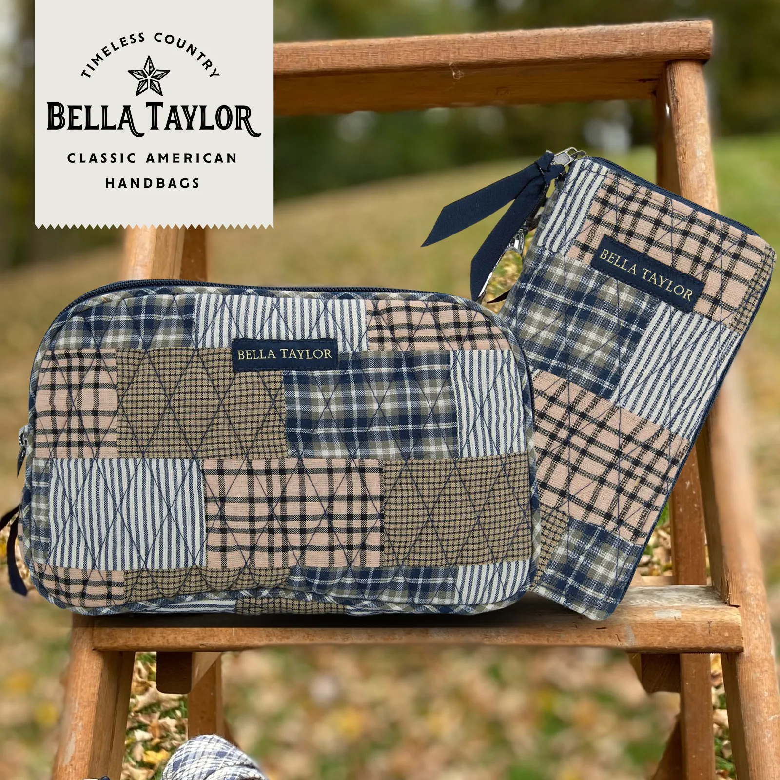 Farmhouse Blue Essentials Wallet Crossbody