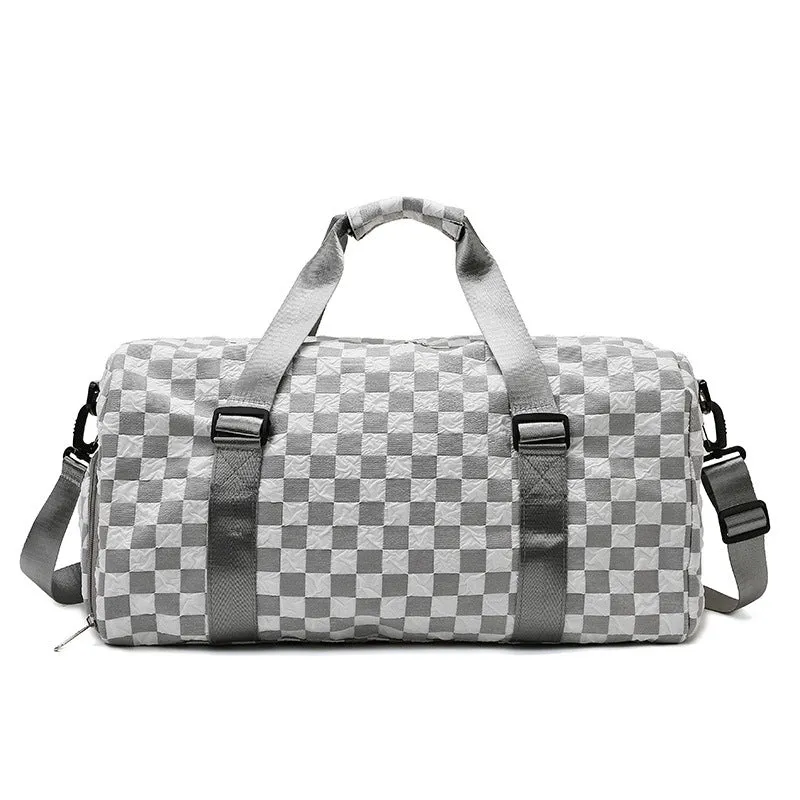 Fashion Plaid Workout Gym Bag