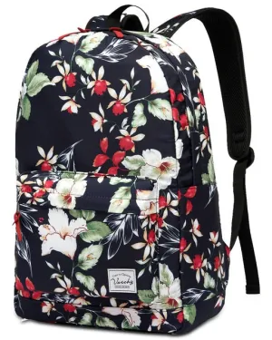 Fashion Women Backpack Girls VASCHY Classic Water Resistant Floral School Backpack 15Inch Laptop Casual Daypack Unicorn Backpack